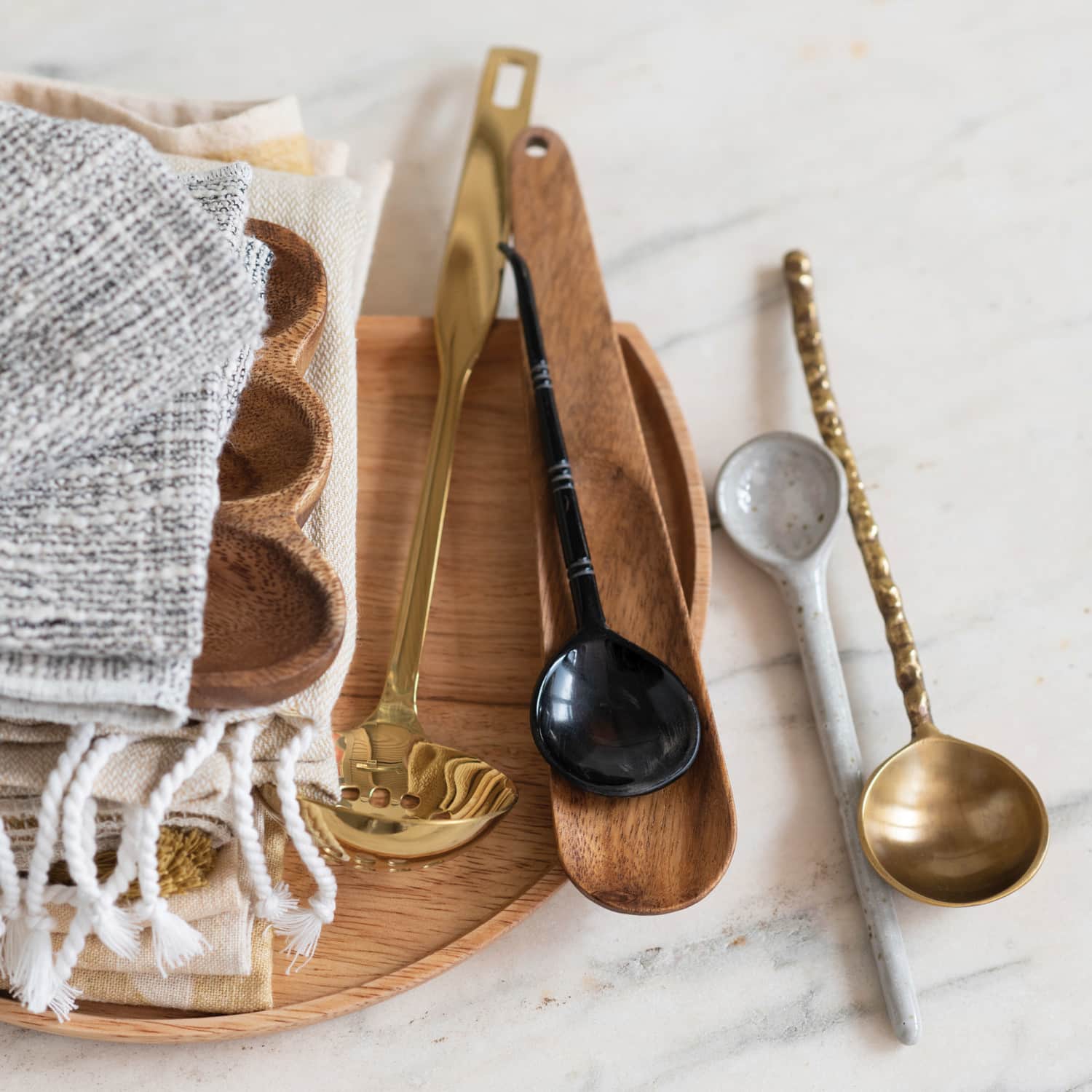 Hello Honey® Black Horn Spoons Set