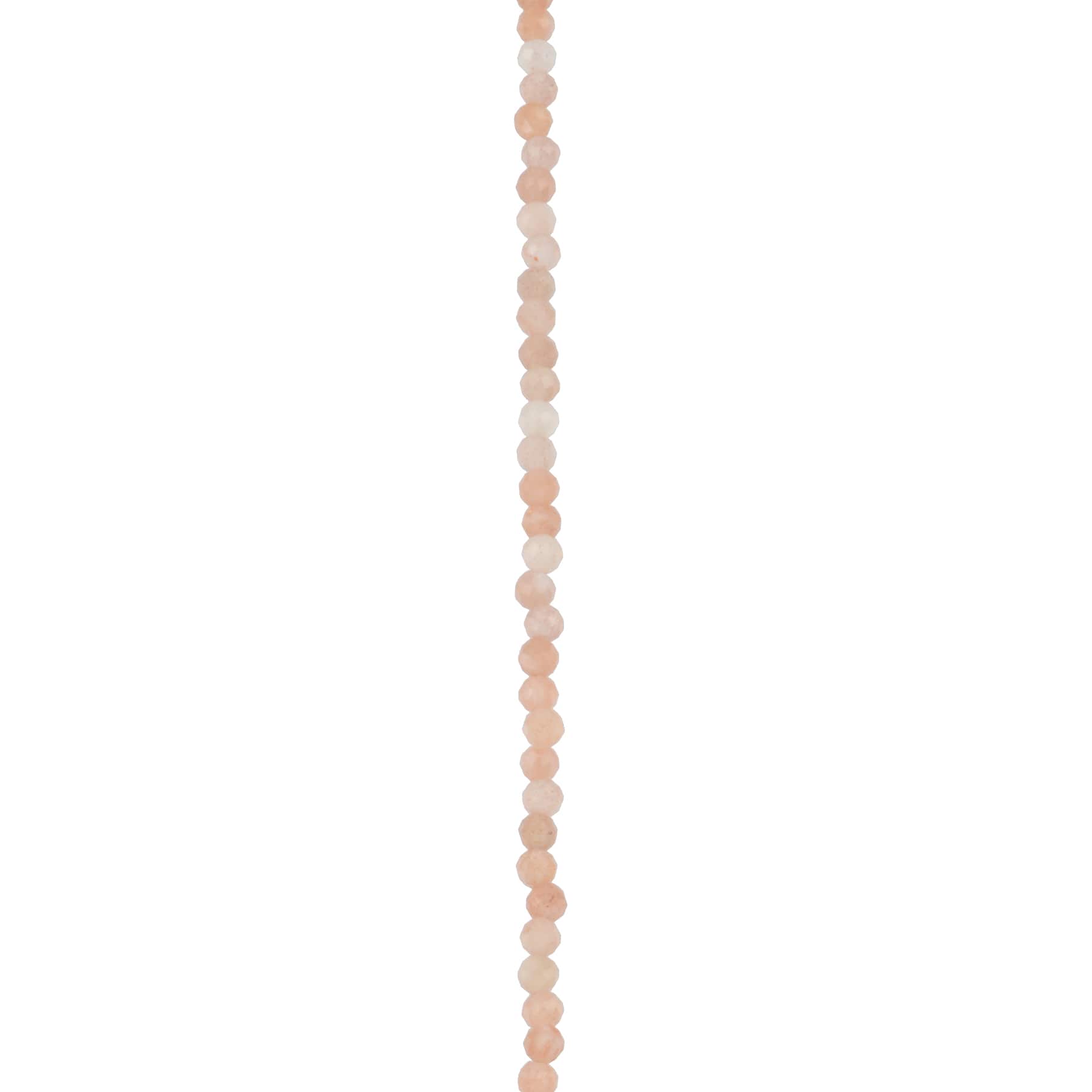 12 Pack: Pink Faceted Moonstone Round Beads, 2mm by Bead Landing™