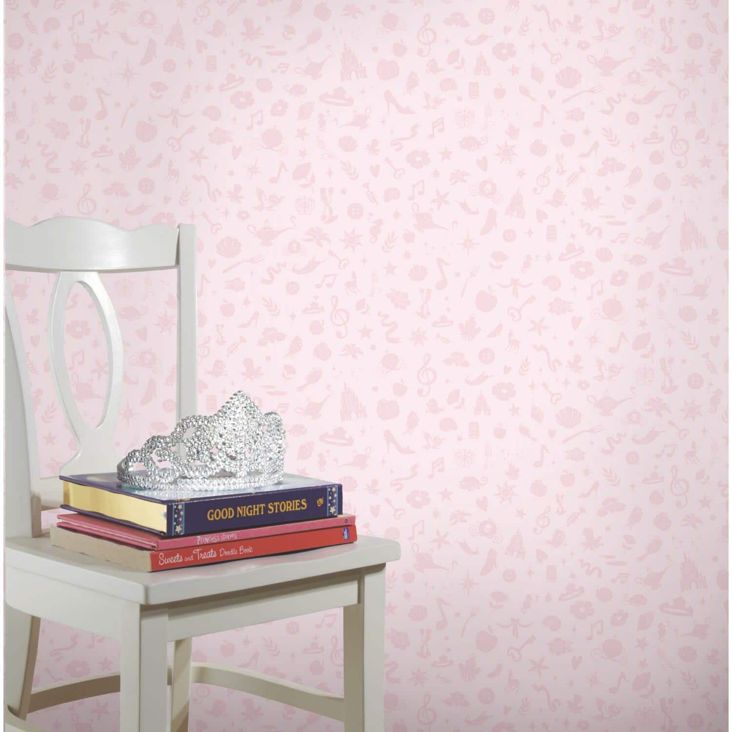 RoomMates Disney Princess Icons with Glitter Peel & Stick Wallpaper