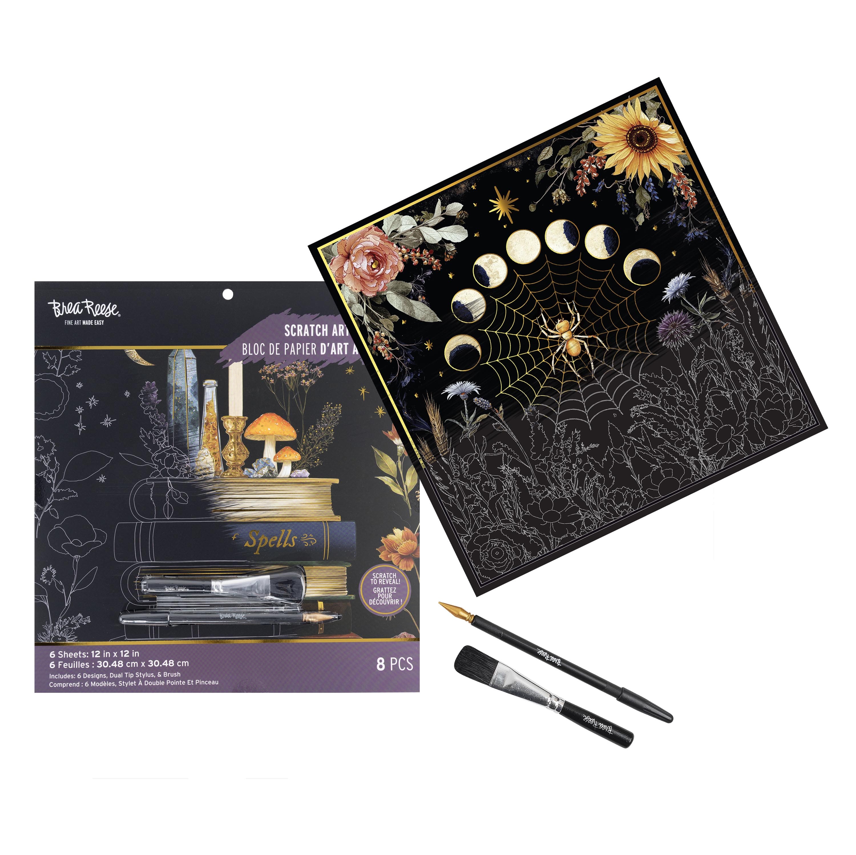 Brea Reese® 12" x 12" Coven Scratch Art Paper Pad