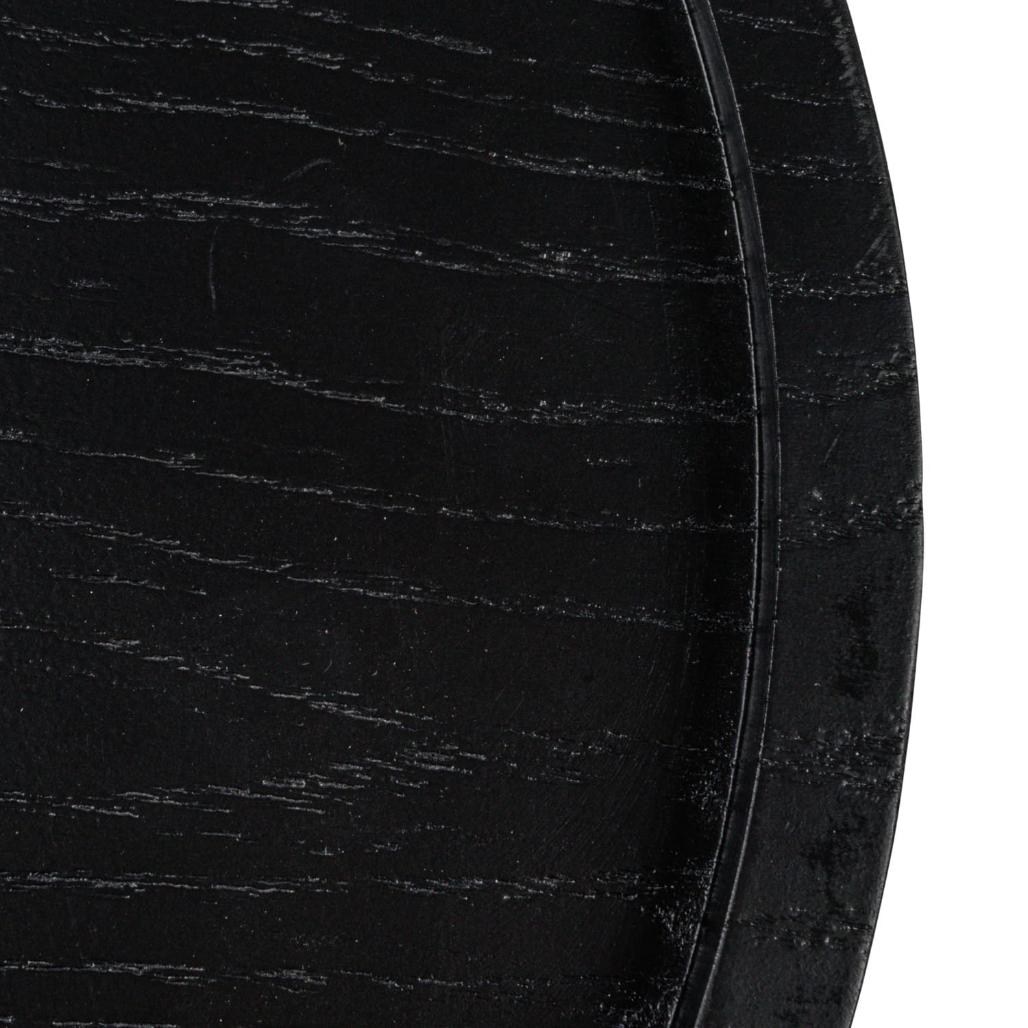 Hello Honey® 2ft. Black Wood Top Modern Round Metal Accent Table