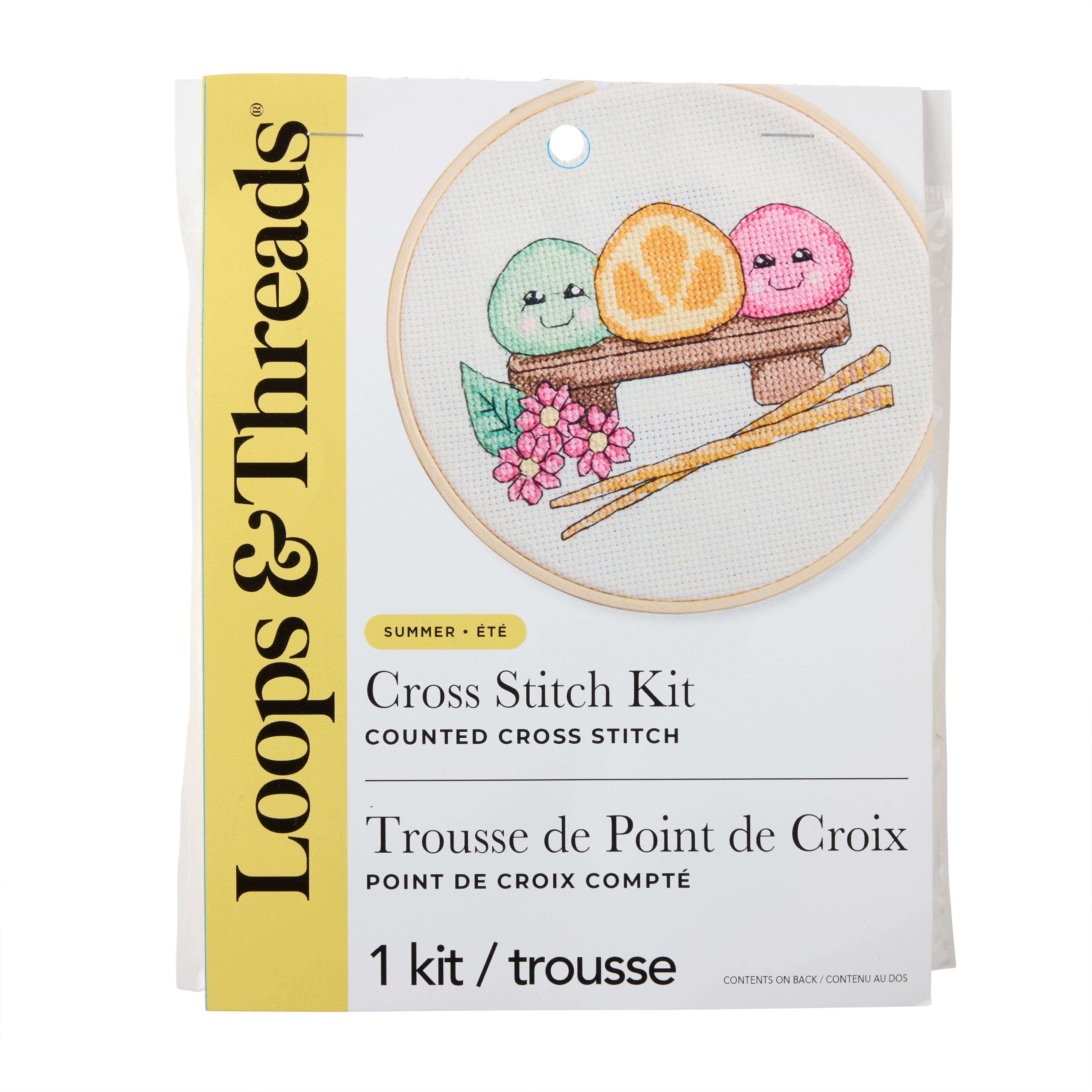 Summer Mochi Counted Cross Stitch Kit by Loops & Threads®