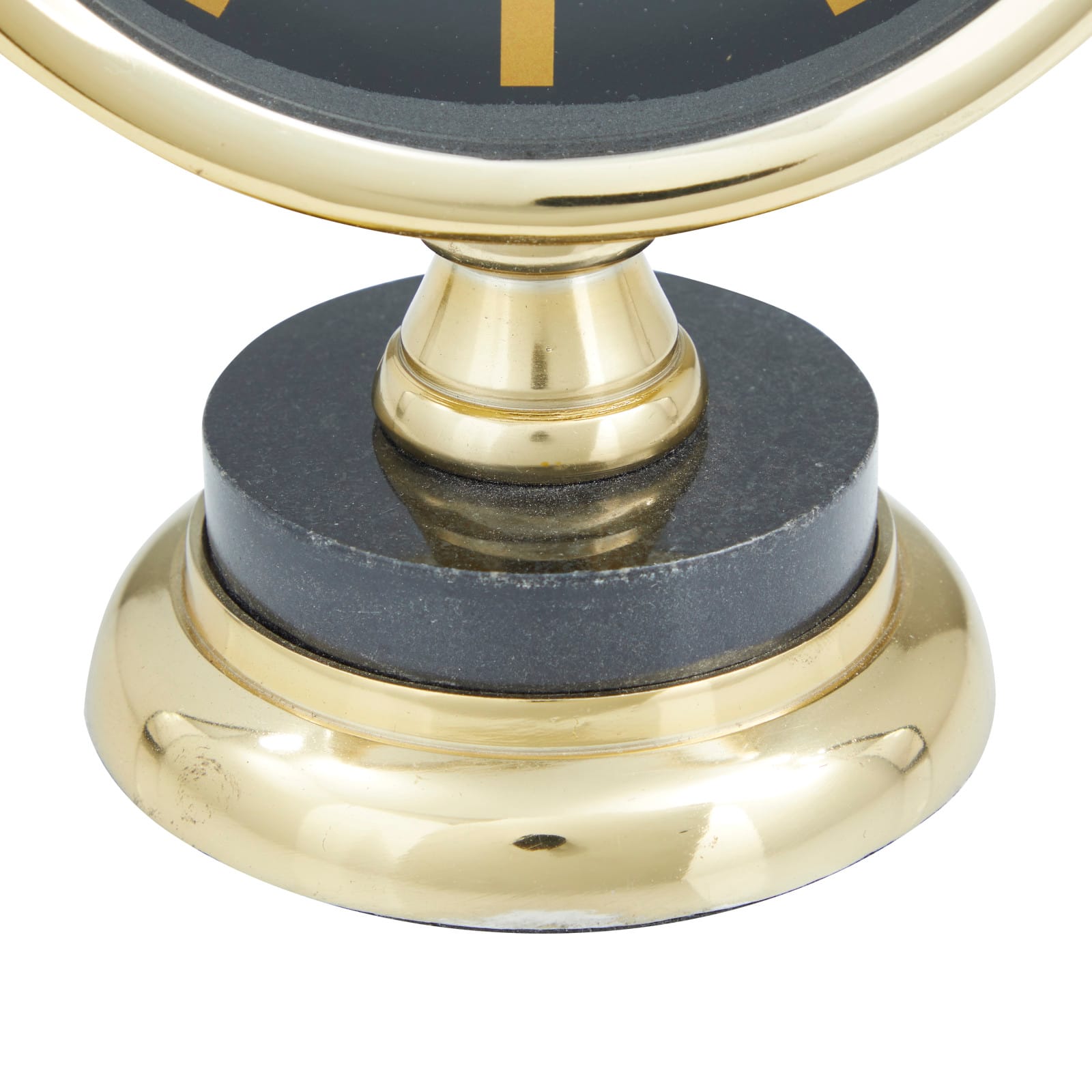 Gold Modern Abstract Clock, 6" x 4" x 9"