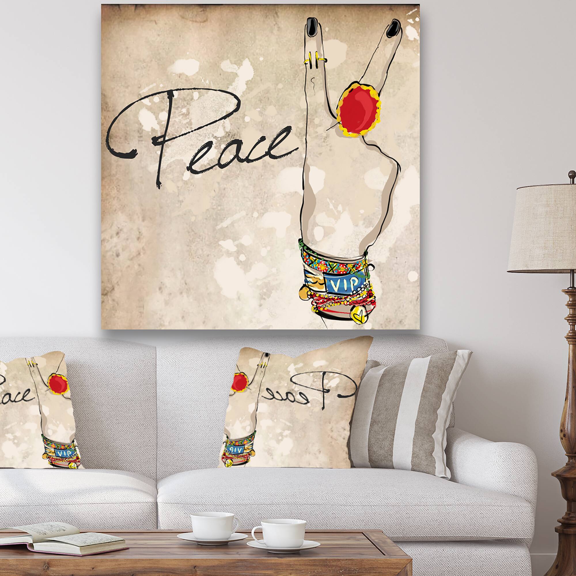 Designart - Gypsy Hippy Hand Peace