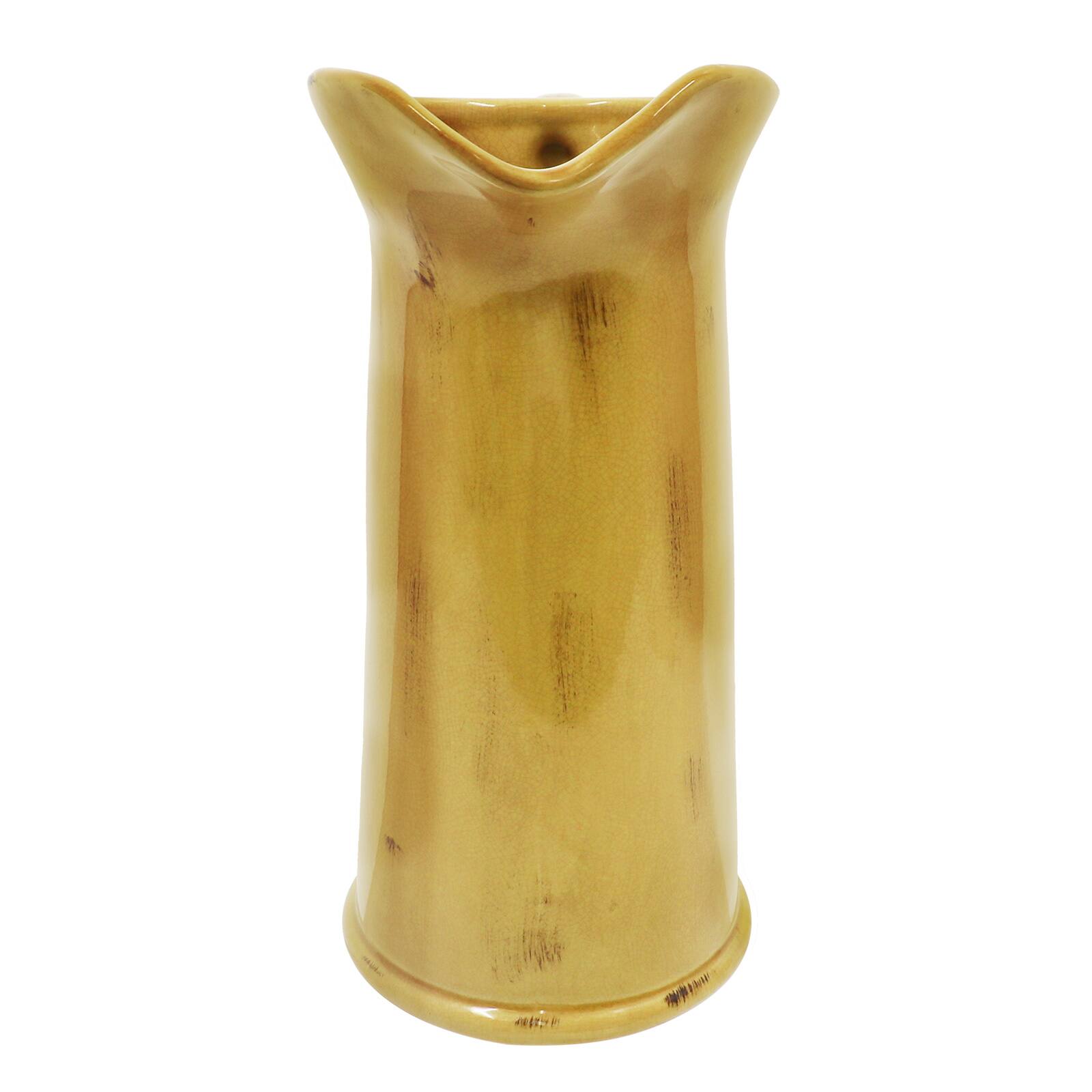 13.5" Yellow Ceramic Vase by Ashland®