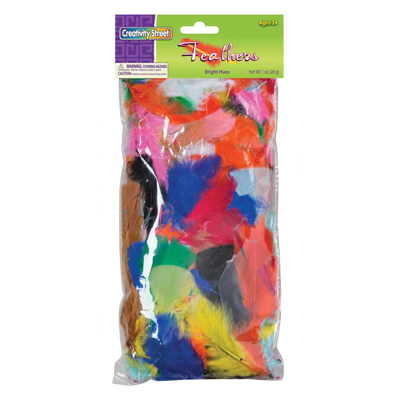 Creativity Street® Bright Turkey Plumage Feathers, 6 Packs of 1oz.