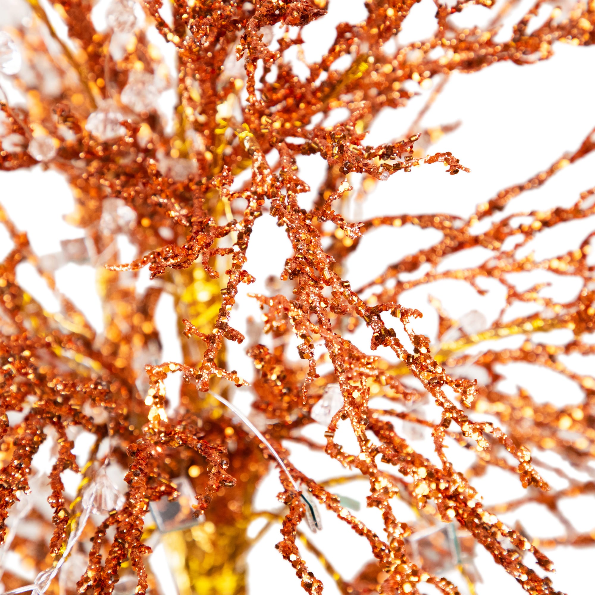3.8ft. Unlit Crystallized Gold Glitter Artificial Potted Christmas Tree