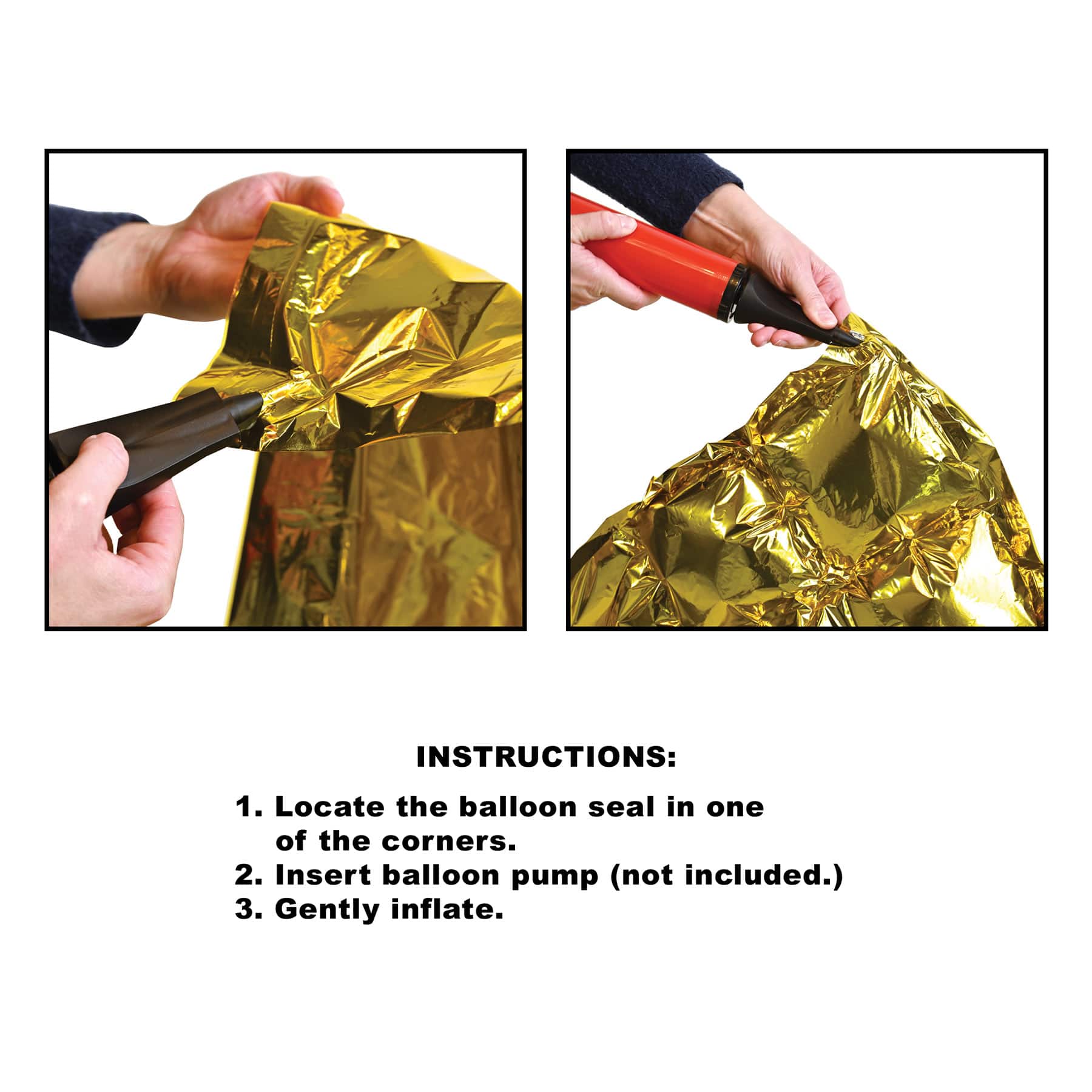 Beistle Gold Foil Balloon Backdrops
