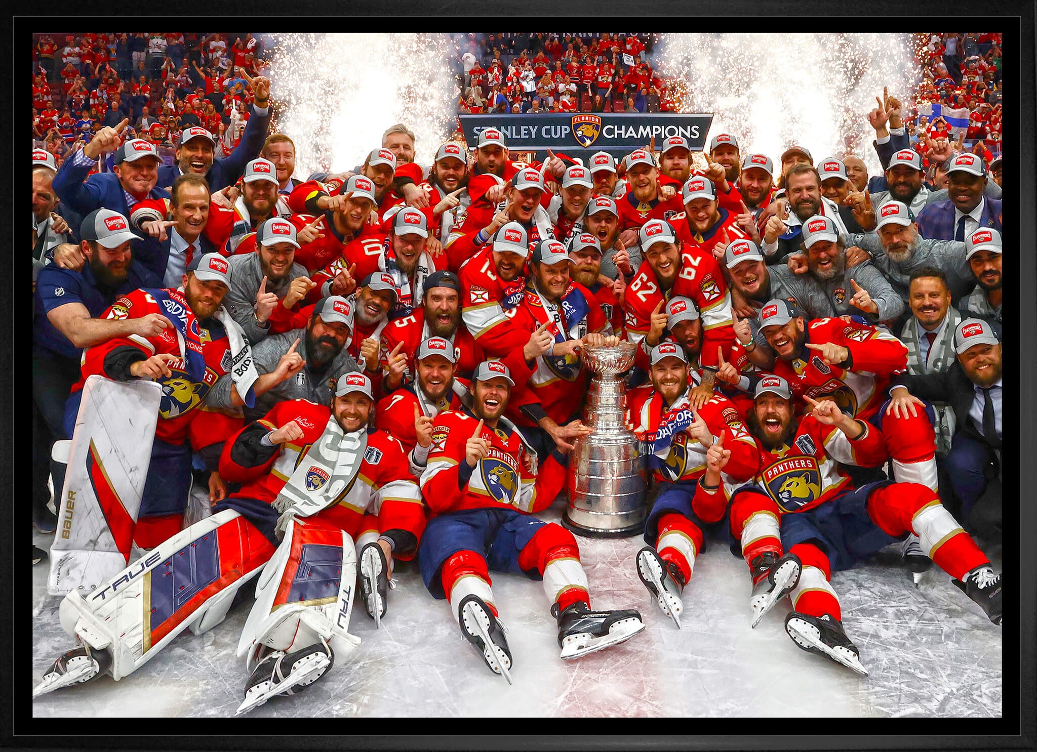 Florida Panthers 20" x 29" Framed Canvas 2024 Stanley Cup 31.5" x 22.5"