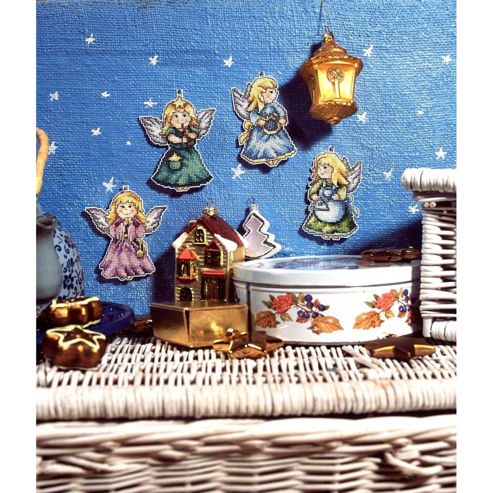 Orchidea Angels Set Plastic Canvas Plastic Canvas Counted Cross Stitch Kit