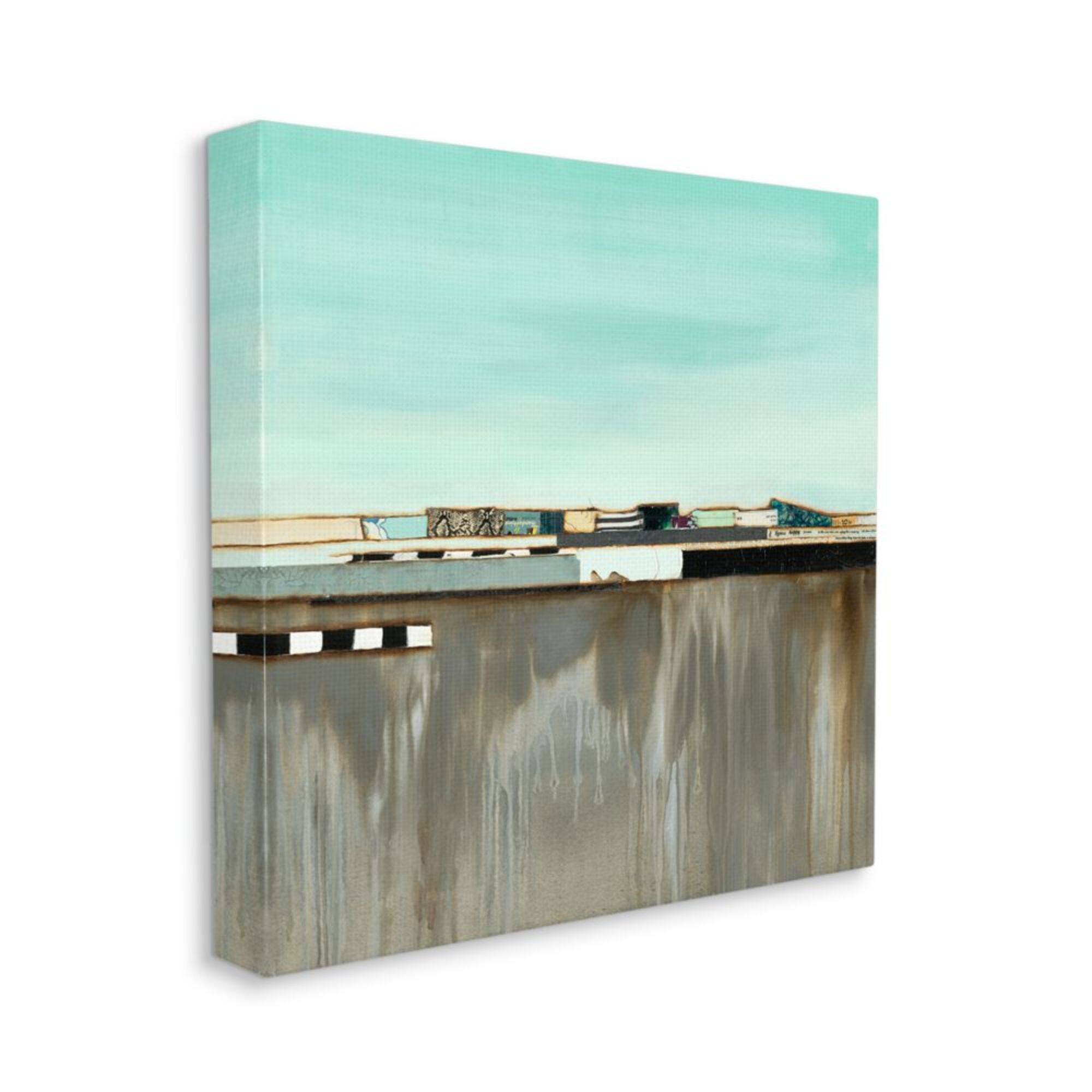 Stupell Industries Urban Landscape Collage Unique Patterned Shapes Canvas Wall Art