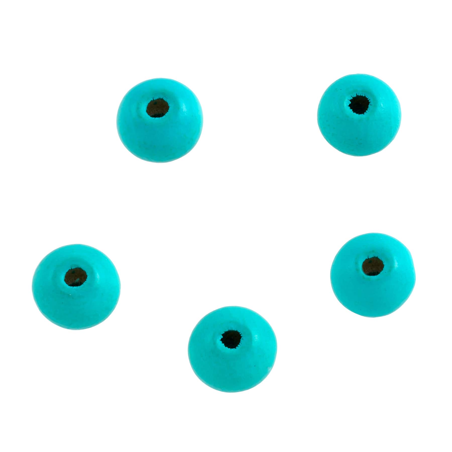 Turquoise Wooden Round Beads, 8mm by Bead Landing™