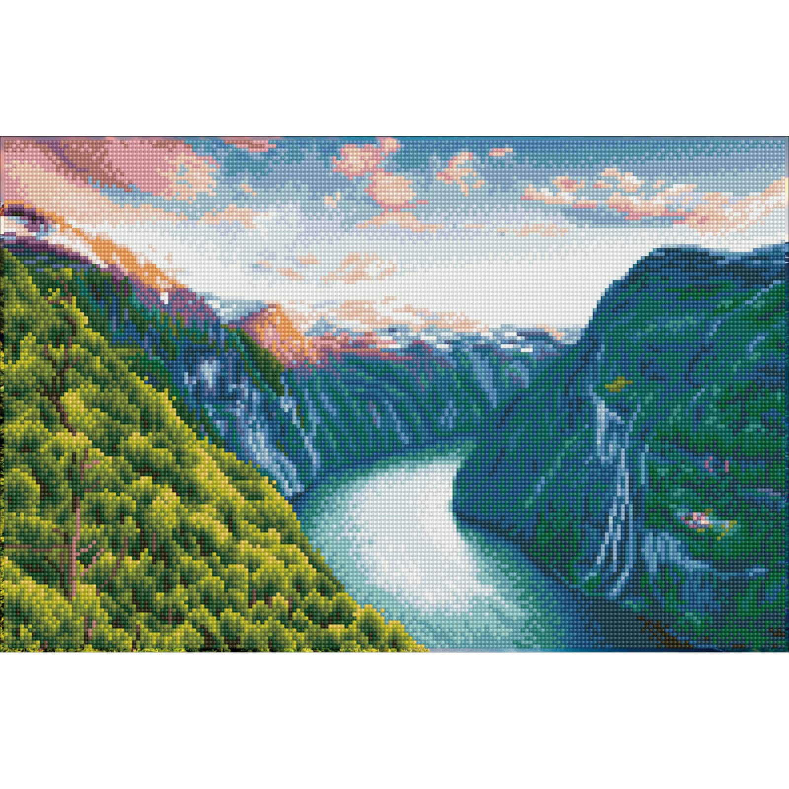 Diamond Dotz® Intermediate Mighty River Pre-Framed Diamond Painting Kit