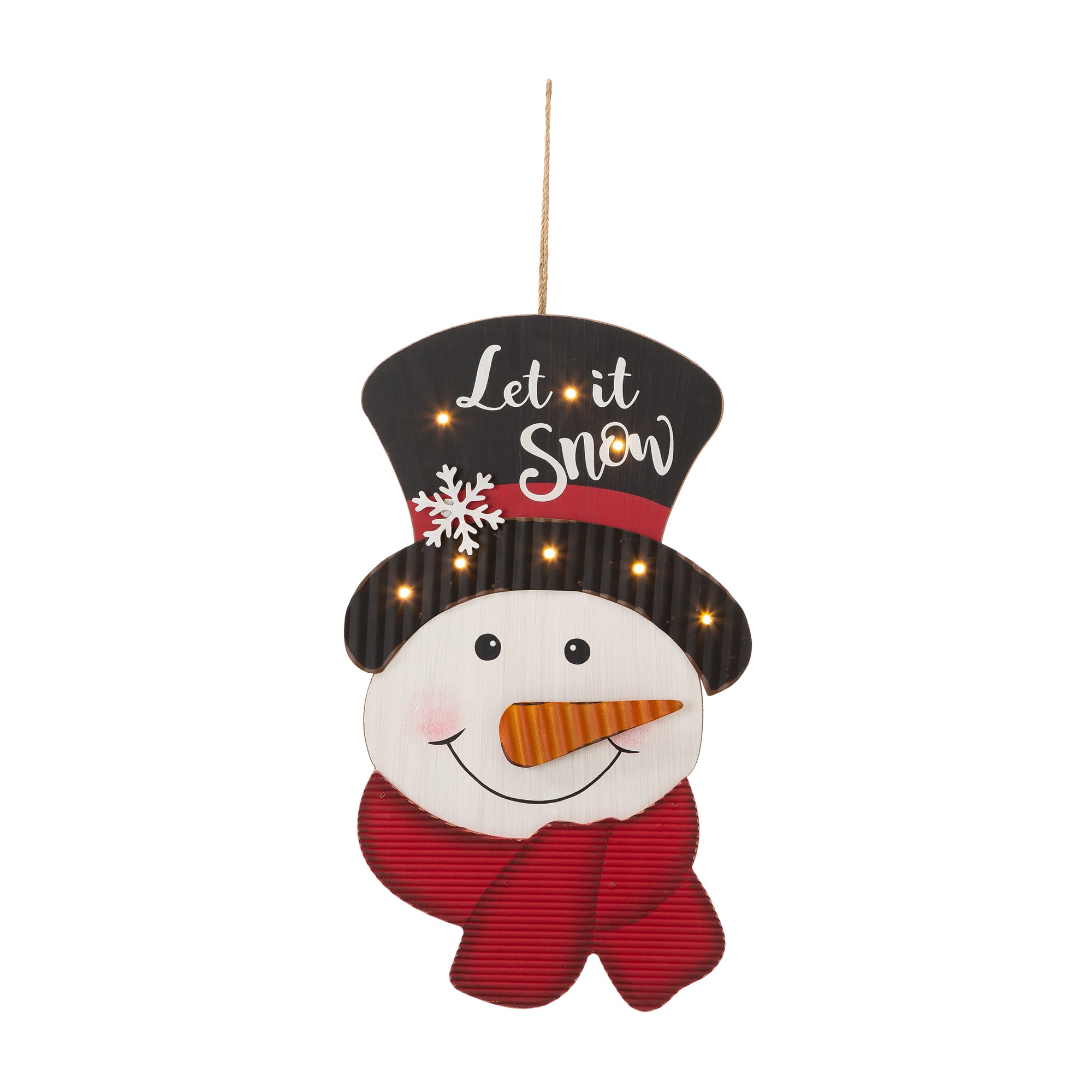 Glitzhome® 19" Lighted Snowman Wall Décor | 10.75" x 19" | Michaels®
