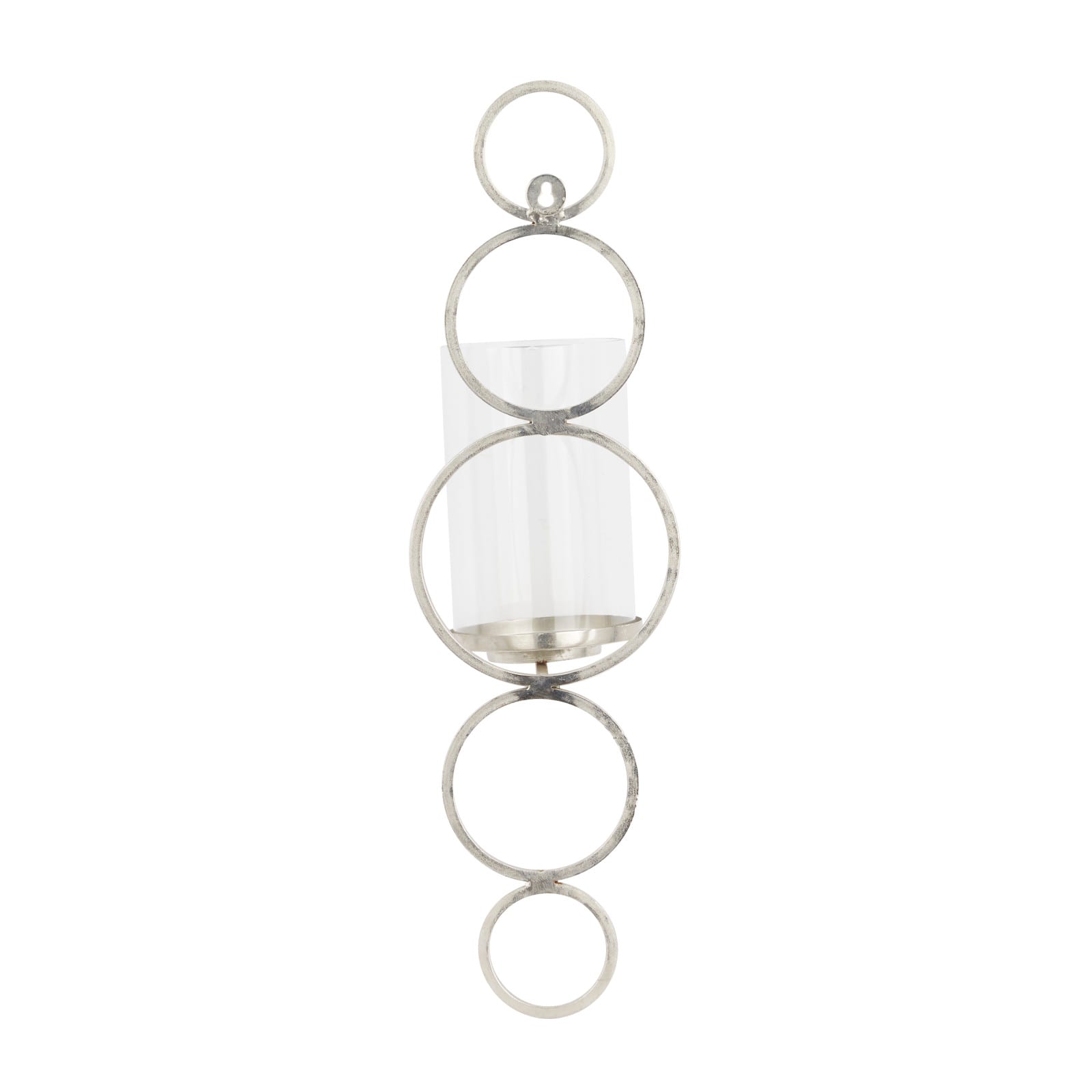 CosmoLiving by Cosmopolitan 25" Silver Modern Wall Sconce