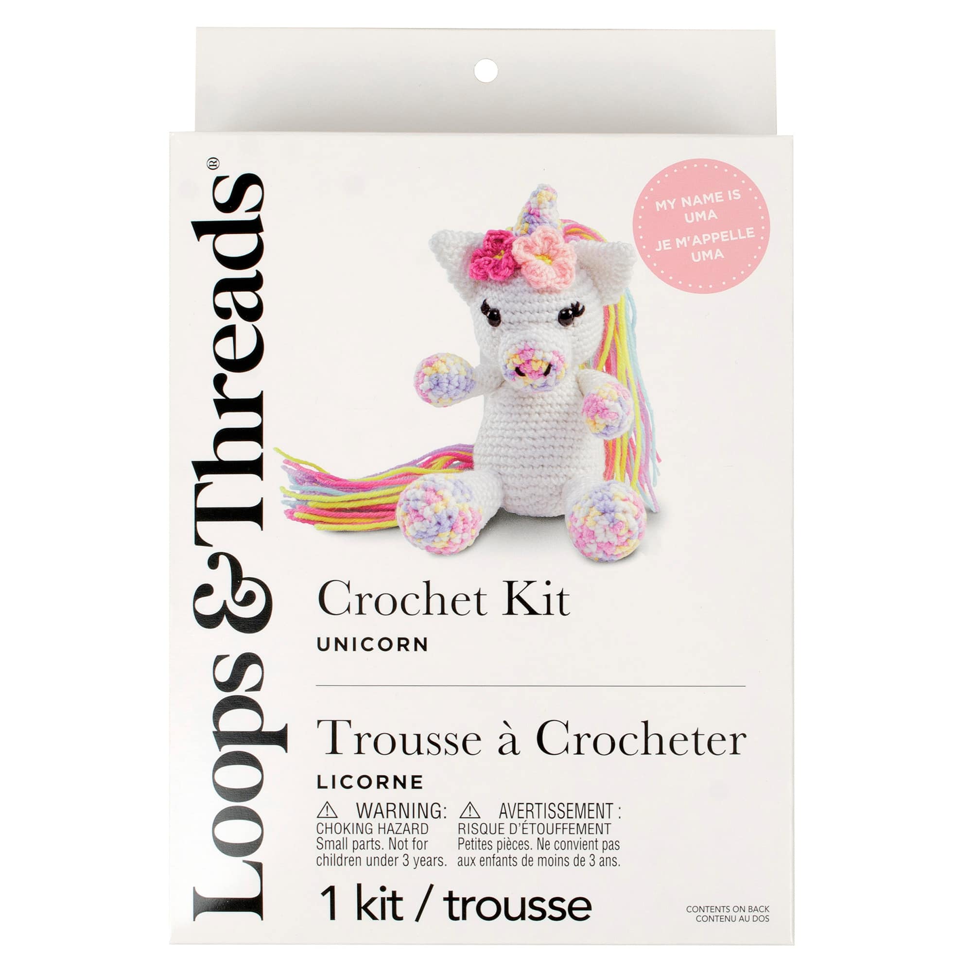 Intermediate Unicorn Amigurumi Crochet Kit by Loops & Threads®