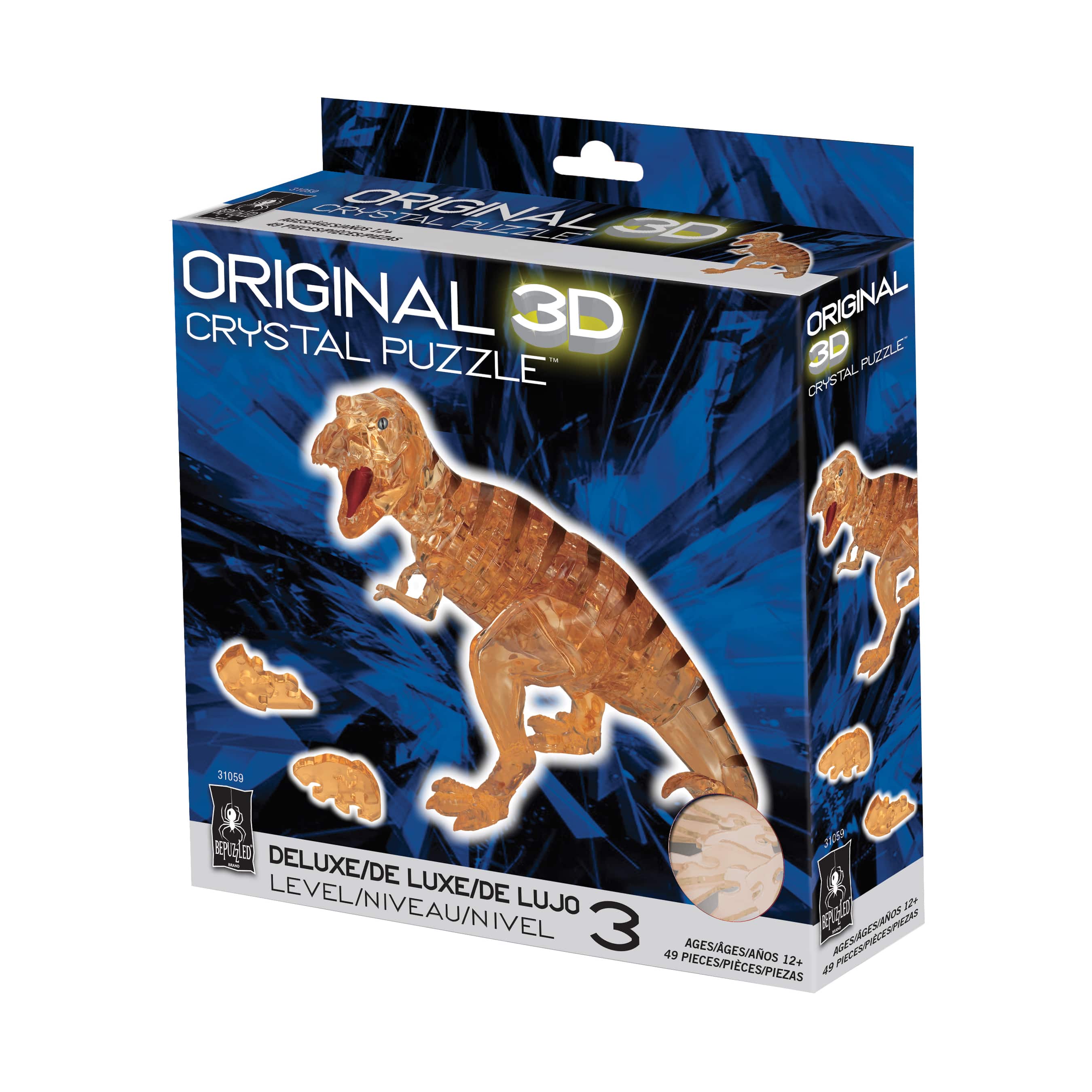 Original 3D Crystal Puzzle™ T-Rex Brown 49 Piece Puzzle