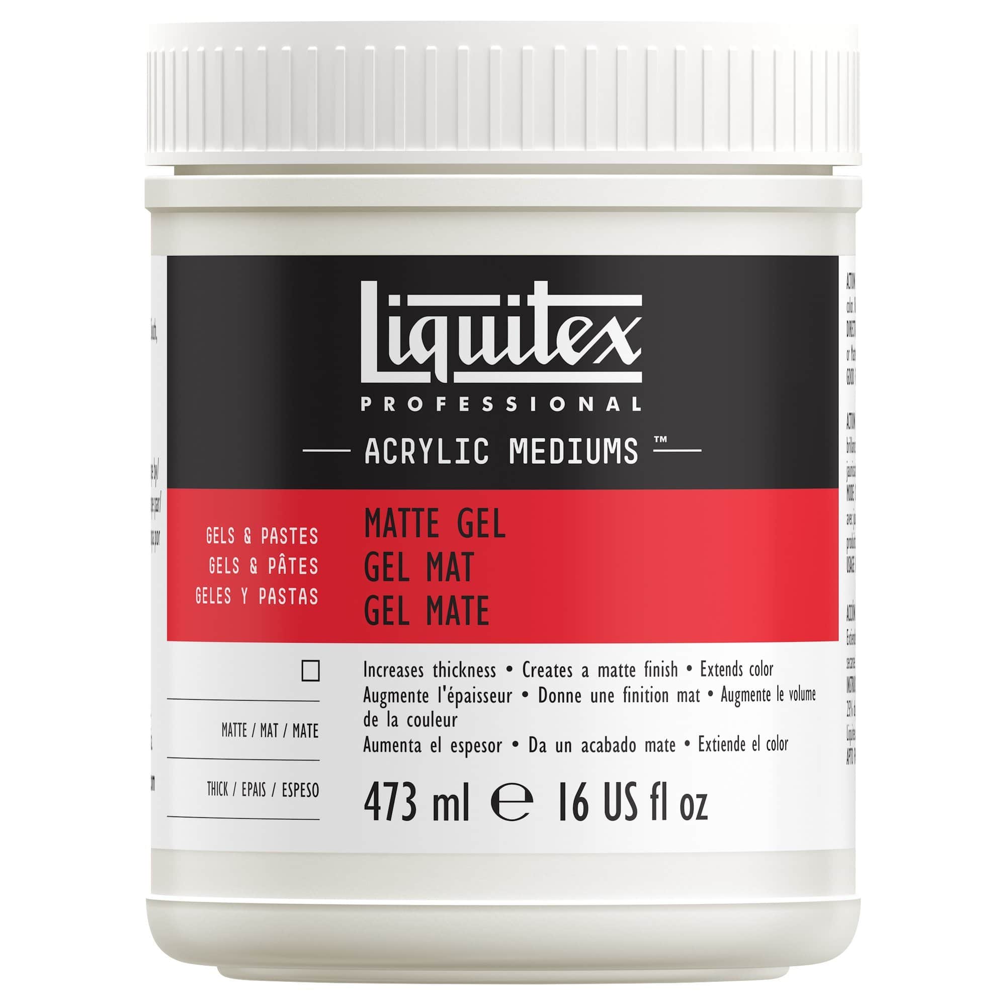 Médium acrylique gel mat Professional de Liquitex, 473 ml