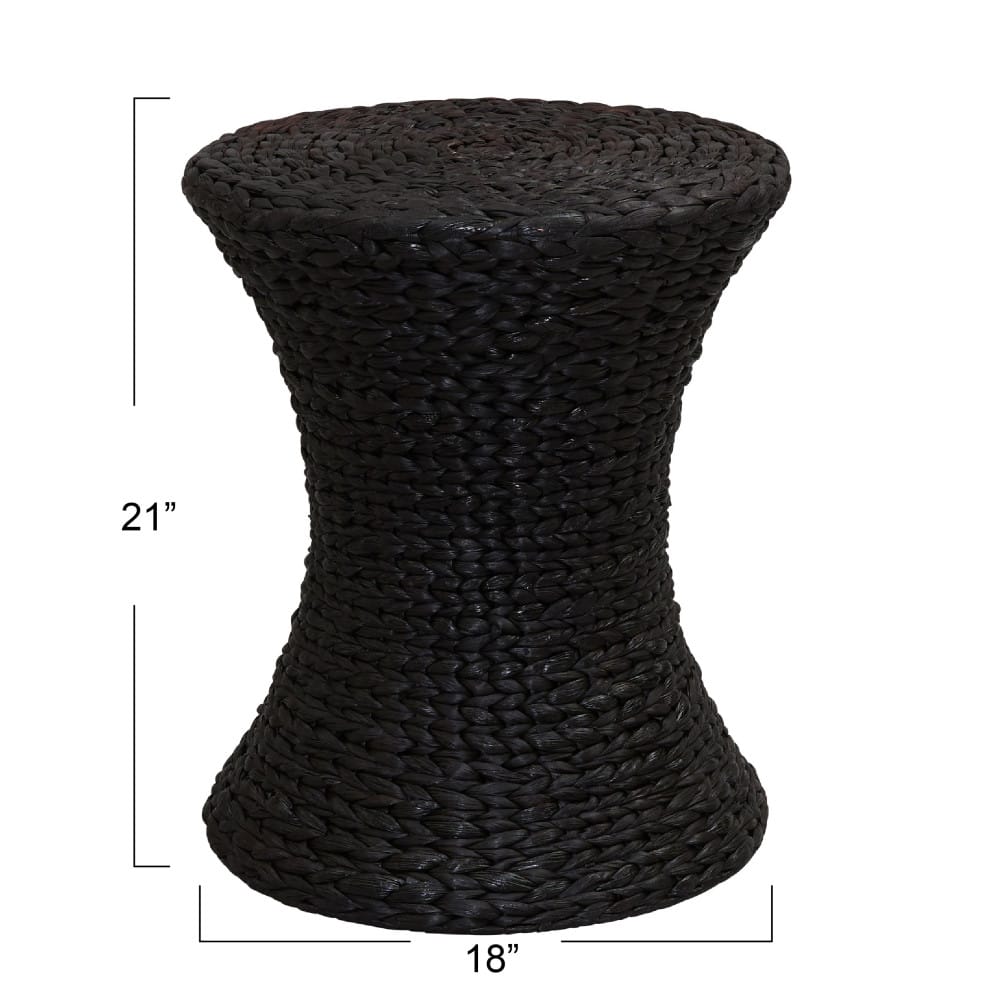 Household Essentials 21" Woven Hyacinth Hourglass End Table