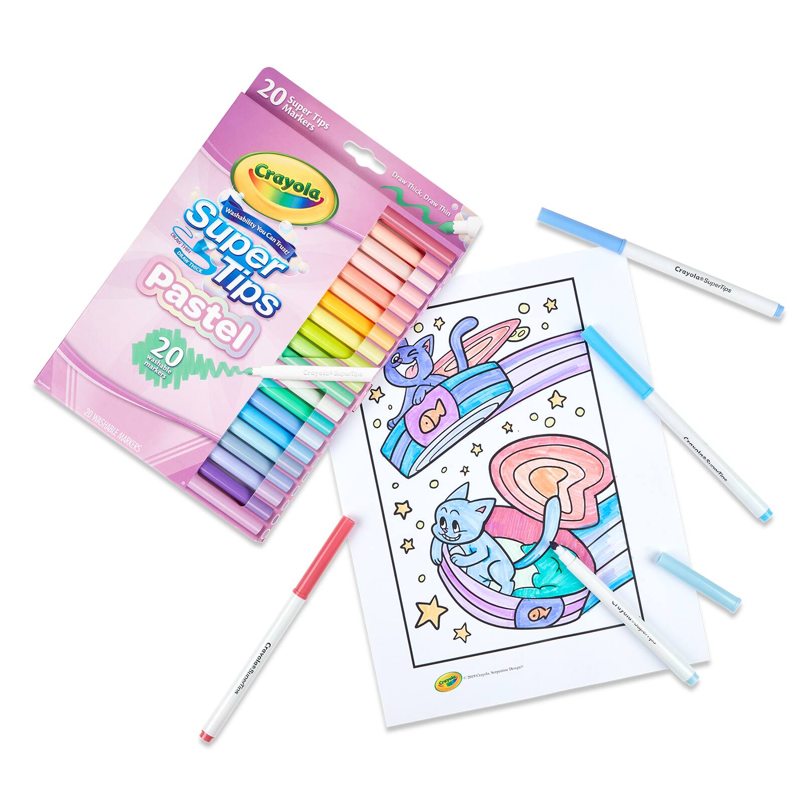 Crayola® Supertip Pastel Markers, 6 Packs of 20