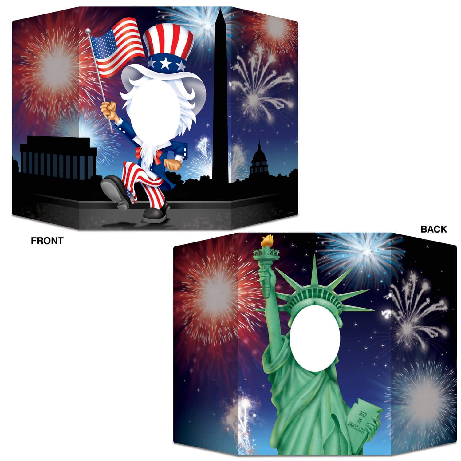 Beistle 37" x 25" Patriotic Reversible Photo Prop