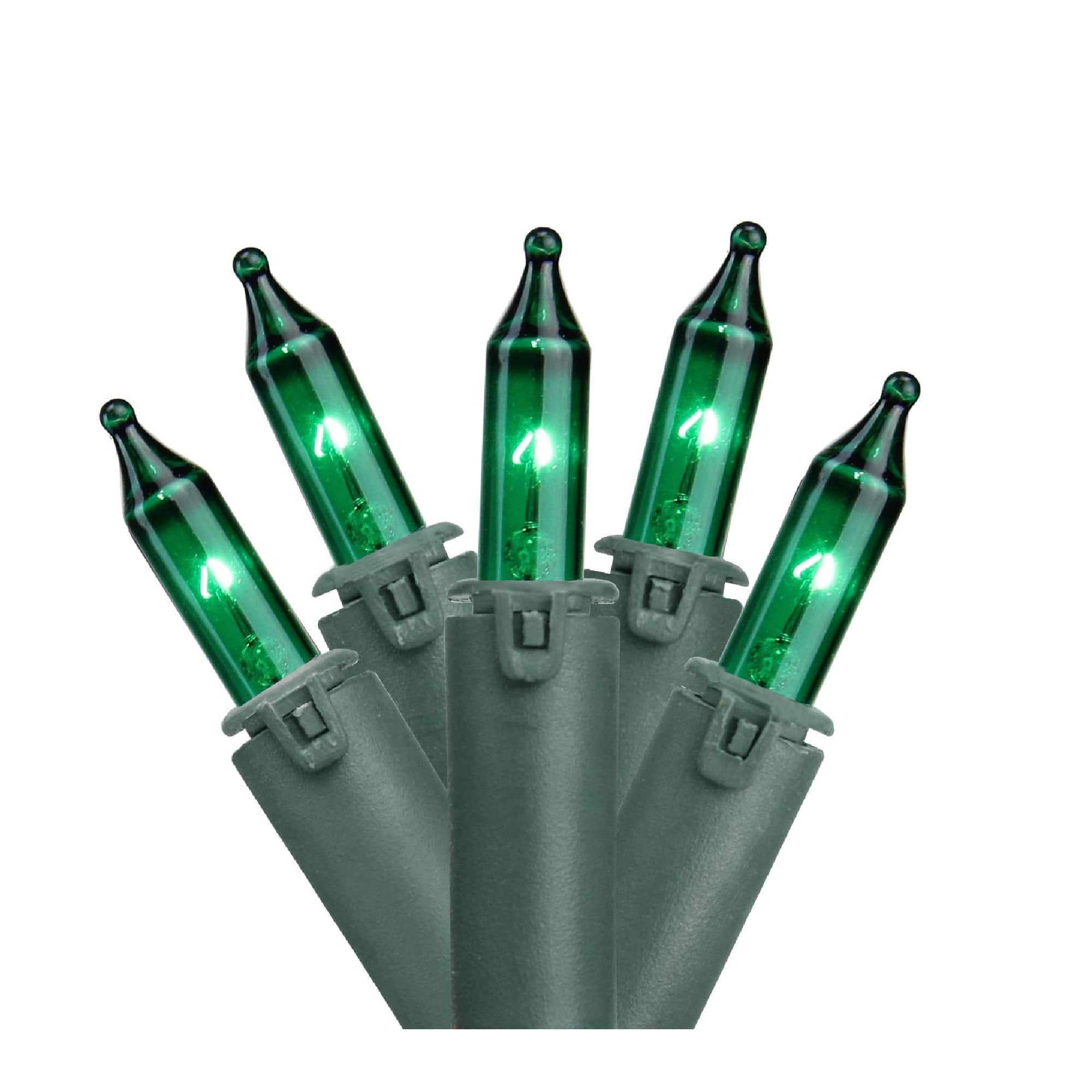 100ct. Green Mini Commercial Grade Mini String Lights