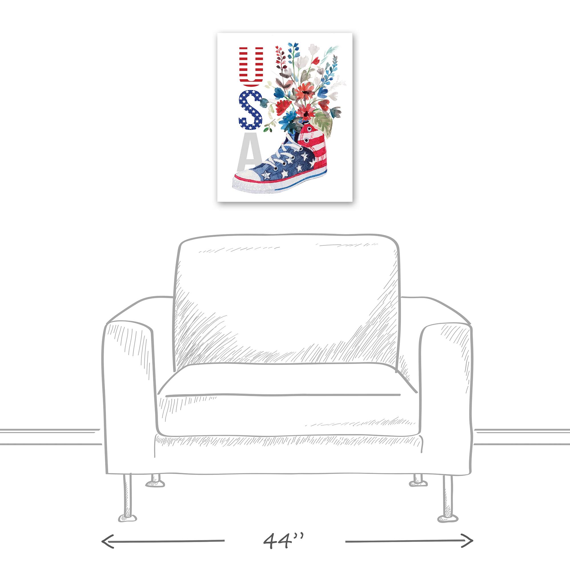 USA Sneaker Canvas Wall Art