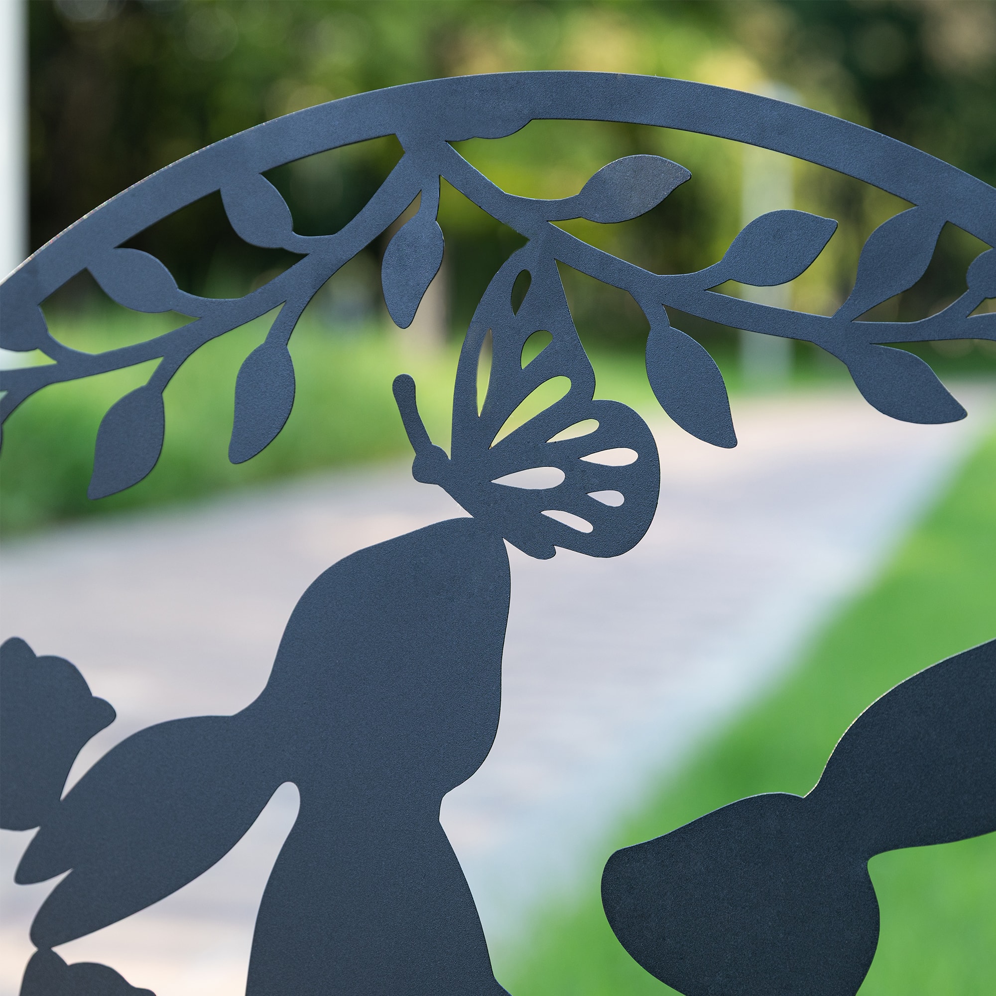 Glitzhome® 30" Easter Metal Silhouette Bunny Couple Yard Stake or Wall Decor