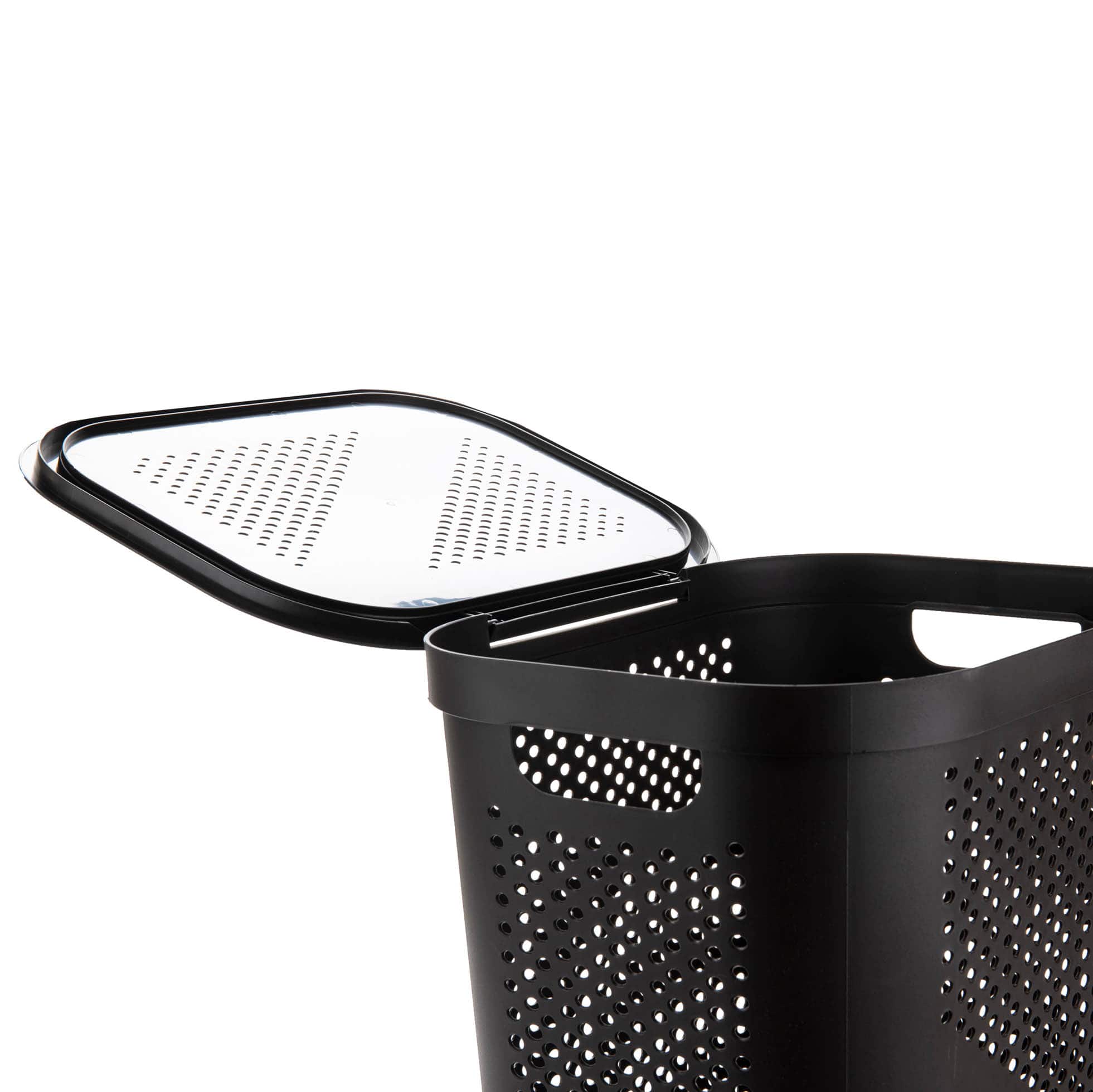 Mind Reader 60L Perforated Plastic Laundry Hamper with Lid