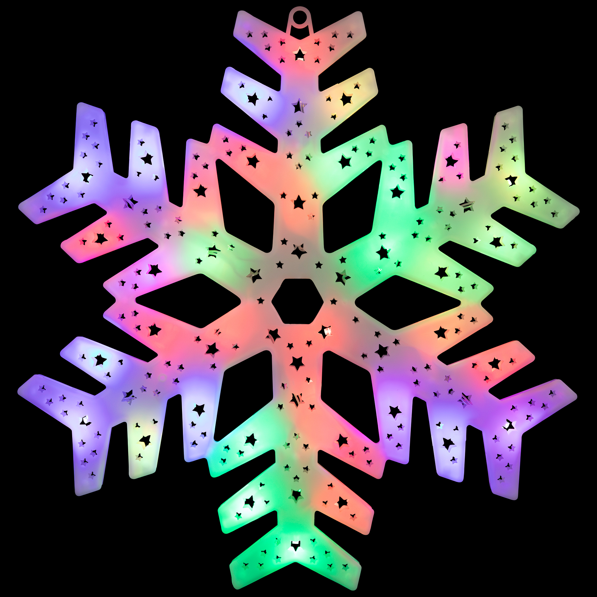 15" LED Color Changing Christmas Snowflake Window Silhouette