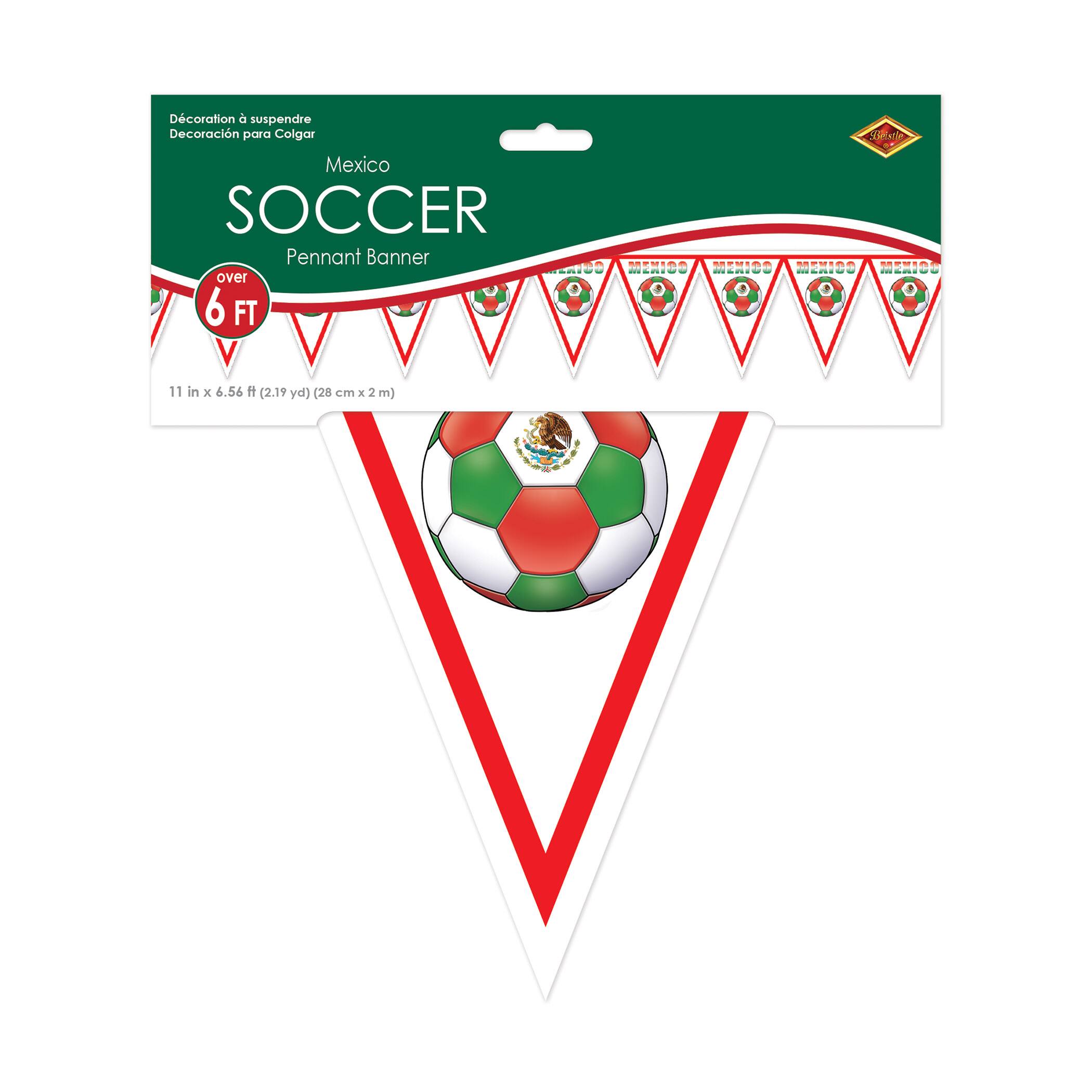 11" x 6.5ft. Mexico Soccer Pennant Banner