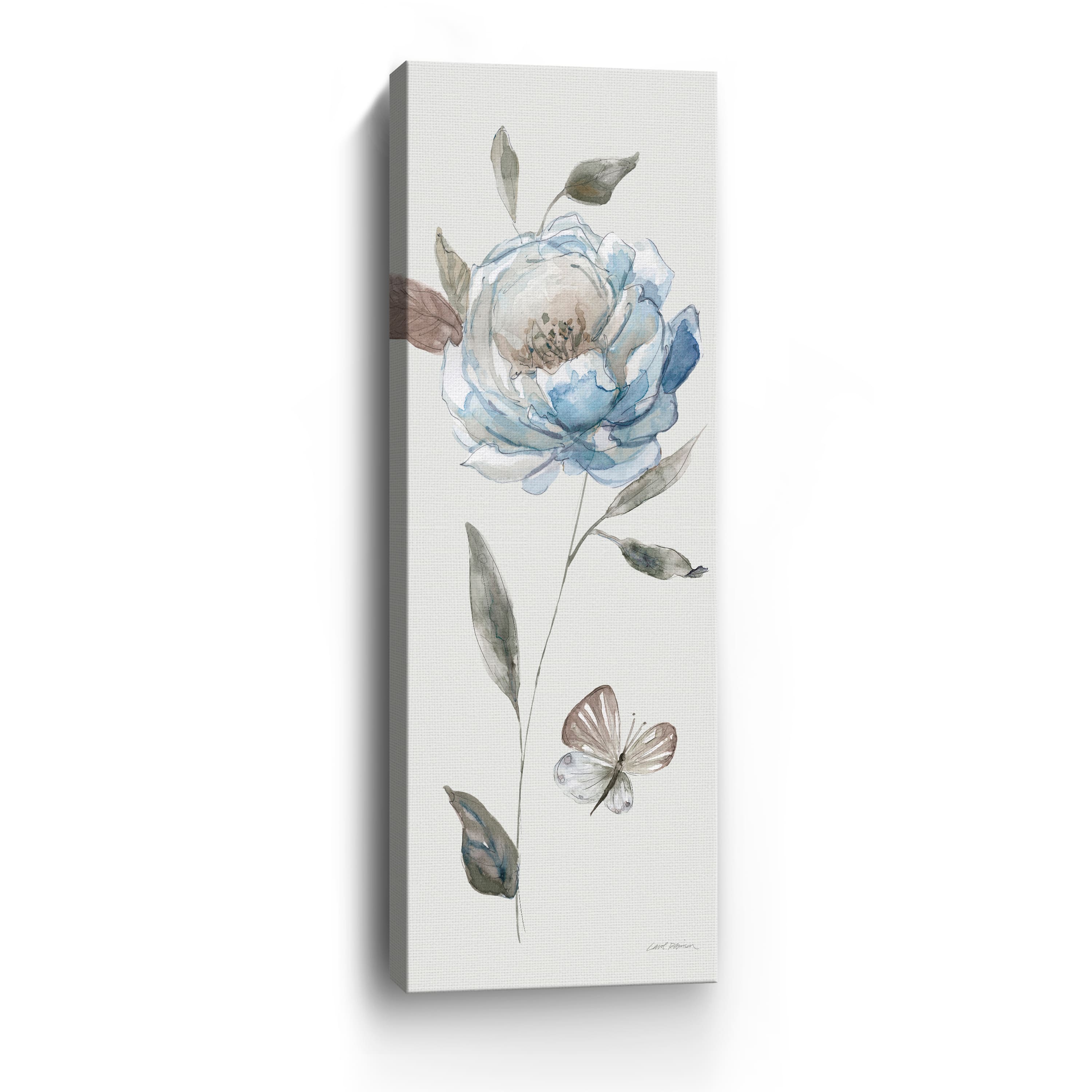 Frosted White Rose Canvas Giclee