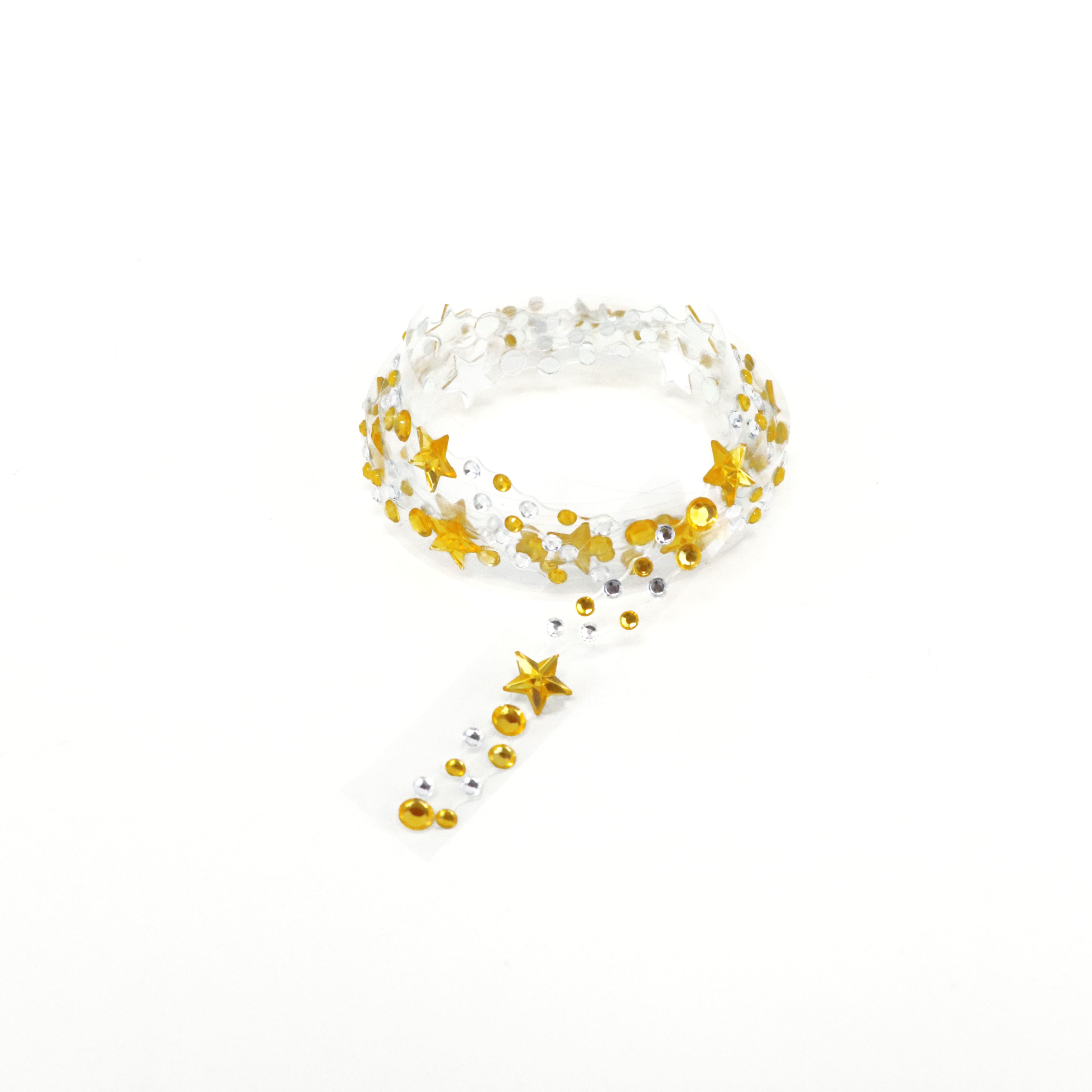 1yd. Gold & Silver Star Graduation Cap Bling Stickers by Recollections™