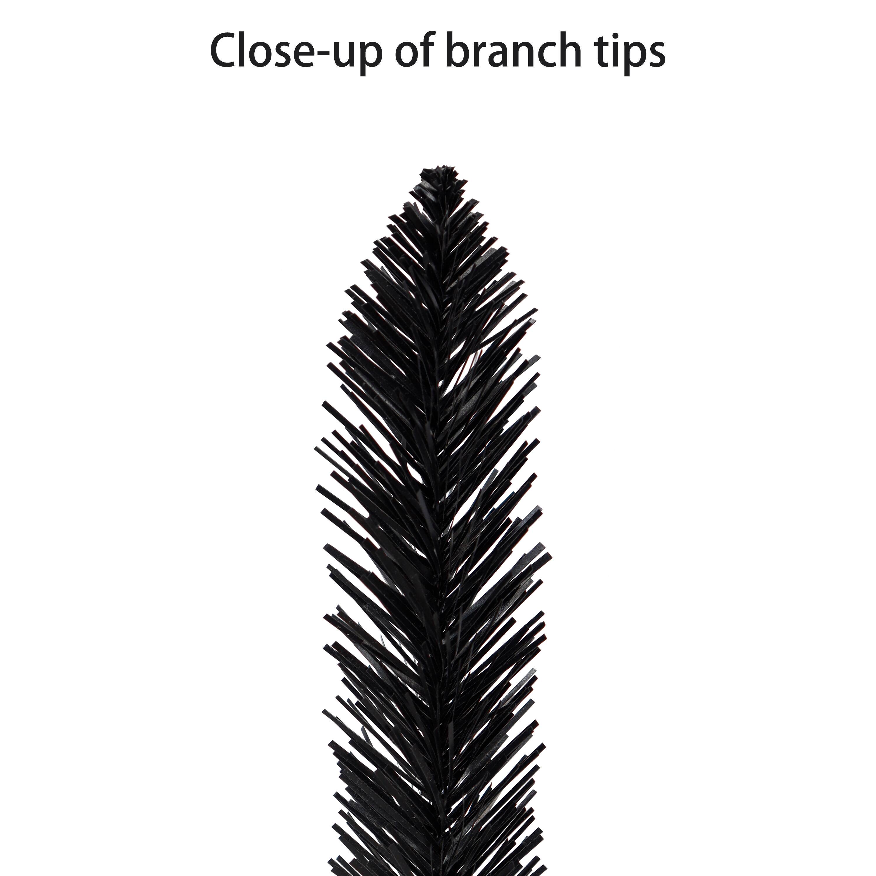 7ft. Pre-Lit Black Carson Pine Artificial Christmas Tree, Clear Lights