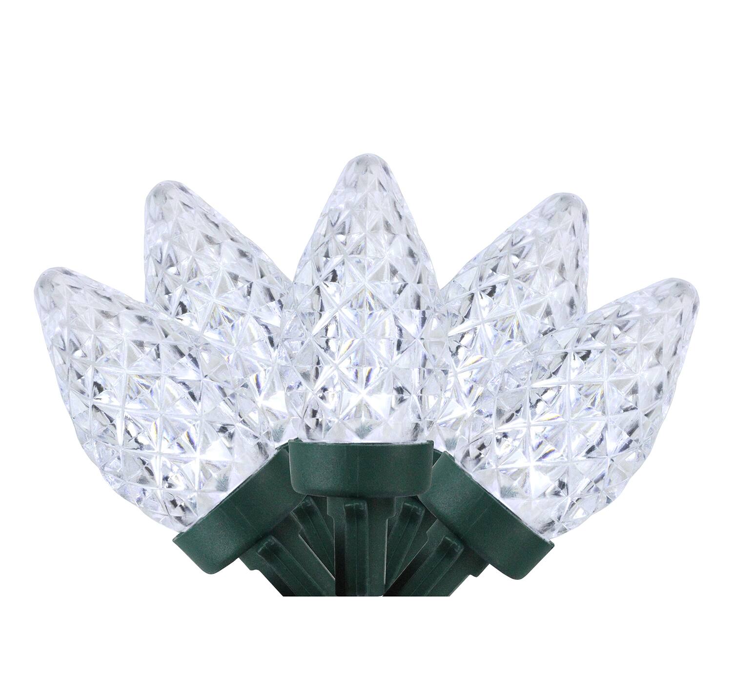 100ct LED Faceted C7 Christmas Lights, 66 ft – 50% Off