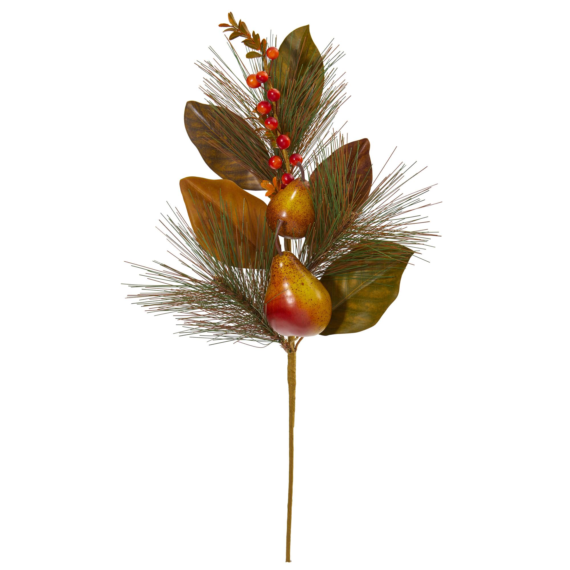 24" Pear, Pine & Magnolia Leaf Pick, 6ct.
