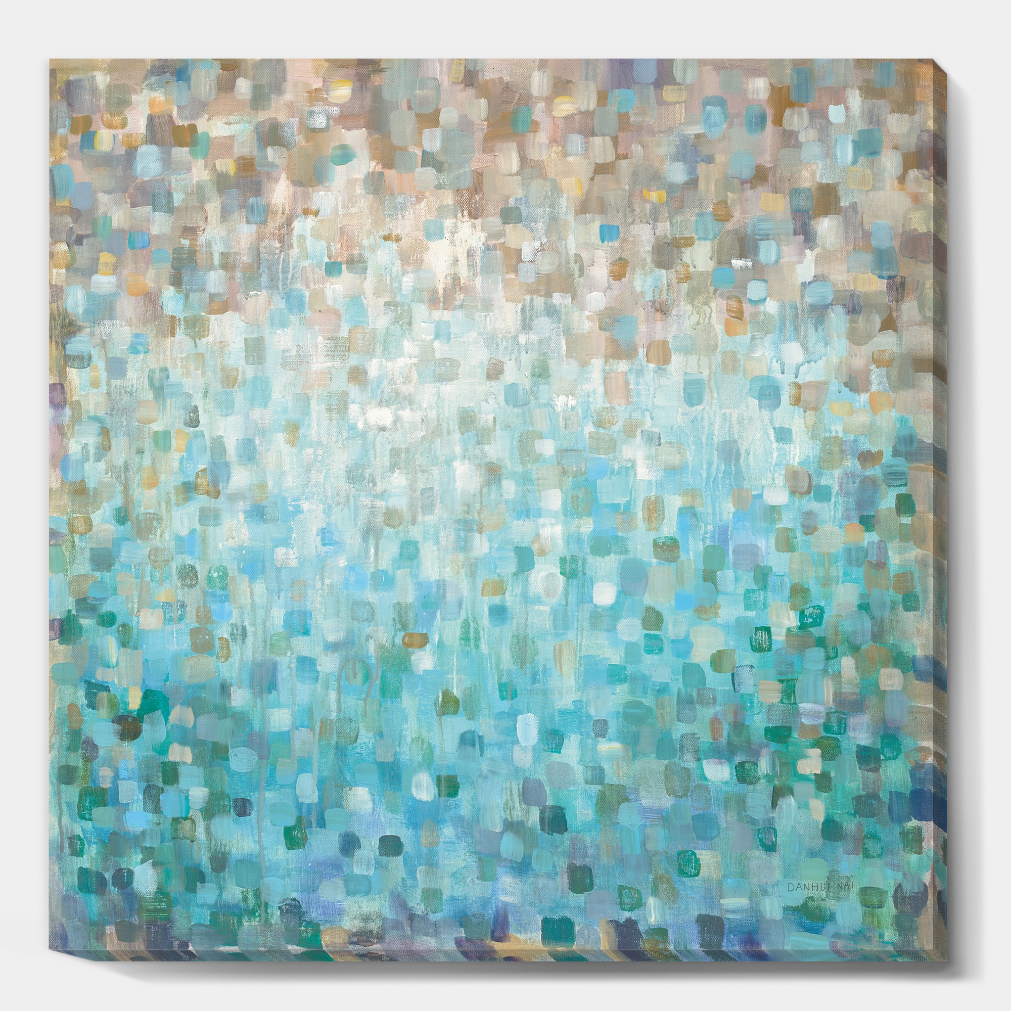 Designart - Blocked Abstract - Nautical & Coastal Gallery-wrapped Canvas