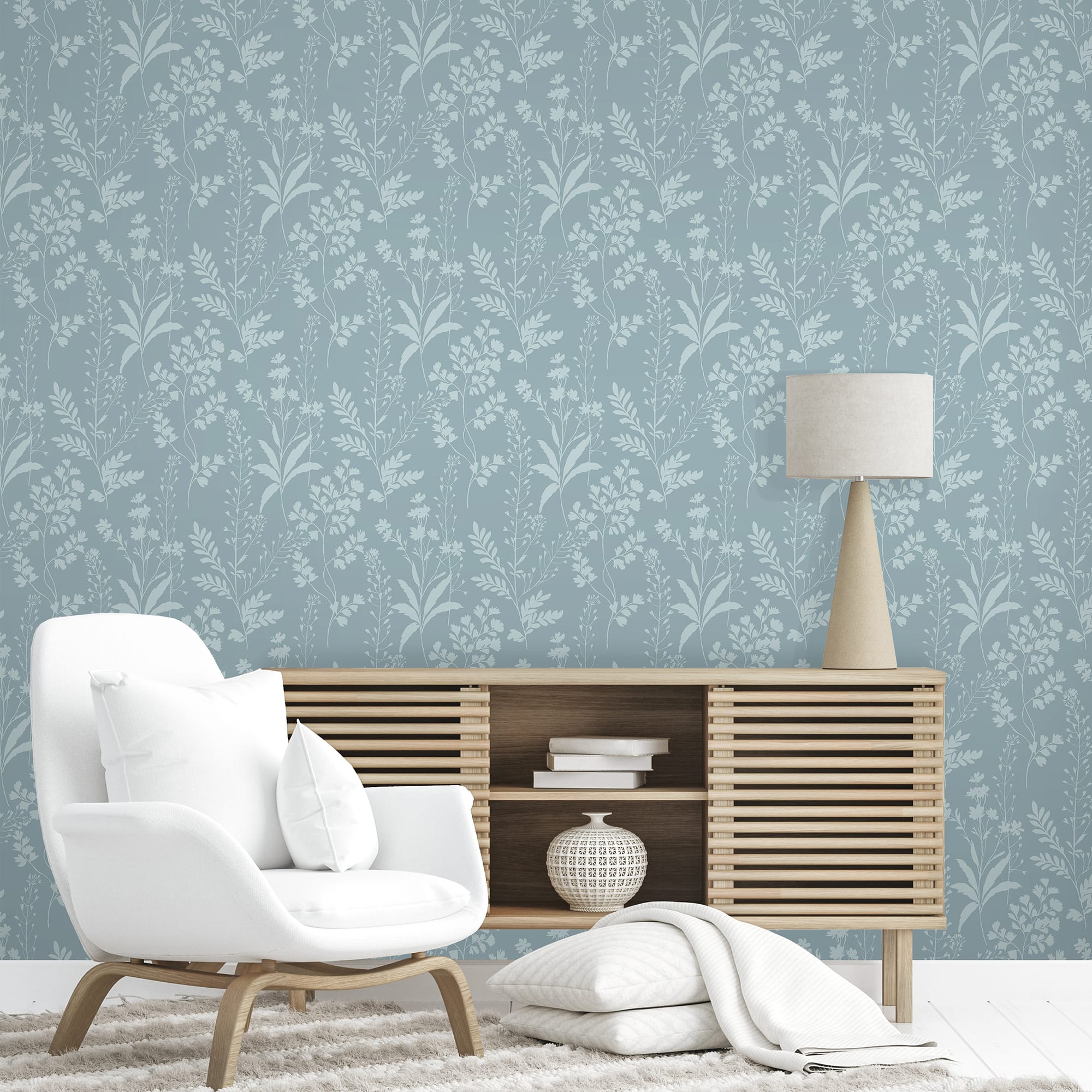 Designs Direct Wildflower Silhouettes Wallpaper