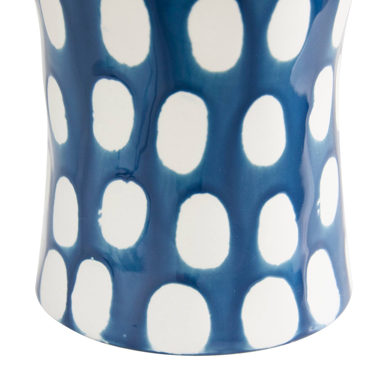 Blue & White Stoneware Contemporary Vase Set