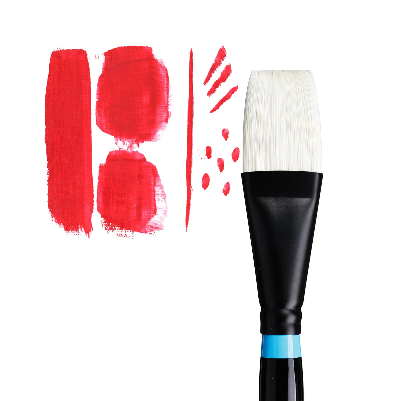 Pinceau plat à soies synthétiques doté d’un manche long Aspen de Princeton Artist Brush Co.