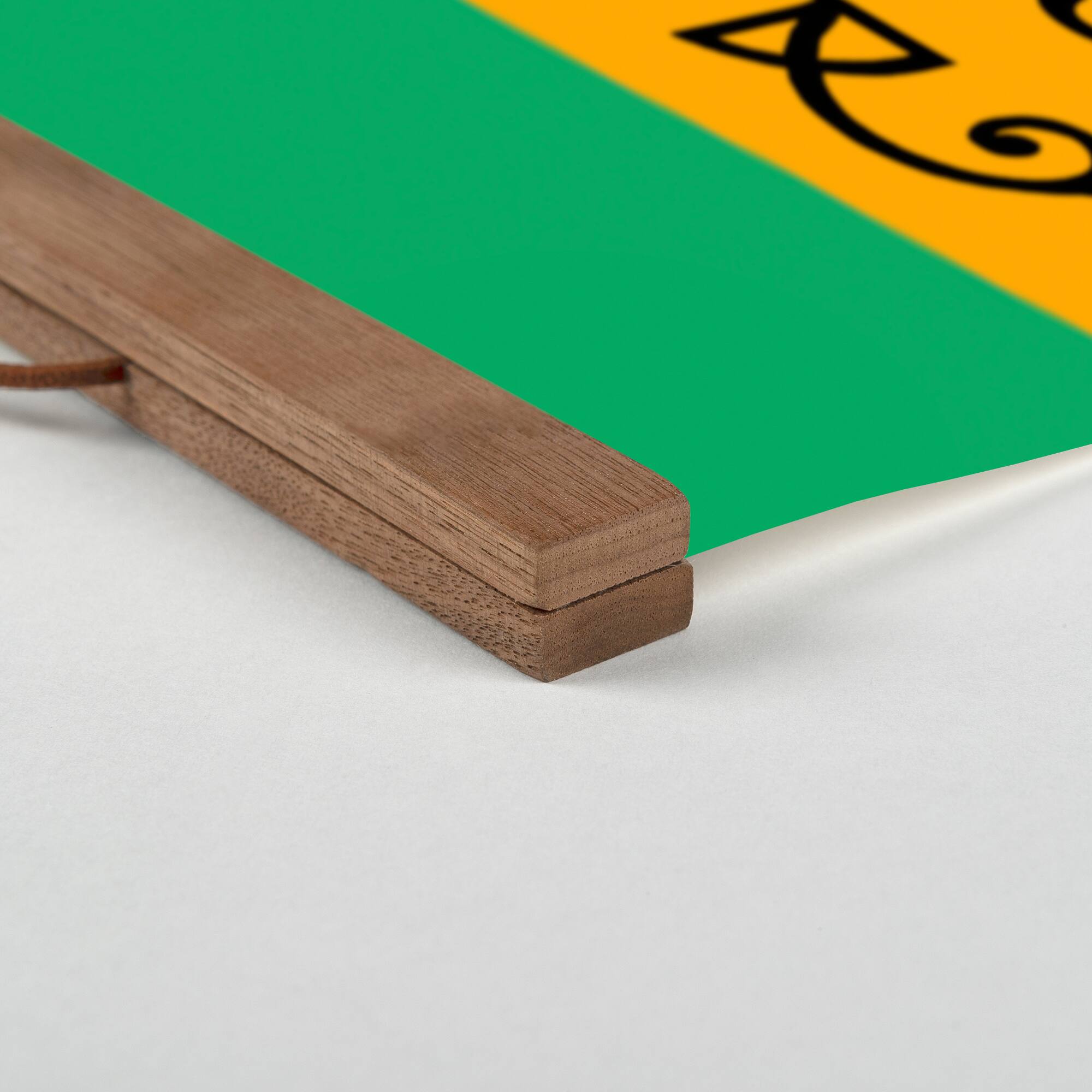 Bourbon Street Stripes Teak Hanging Canvas