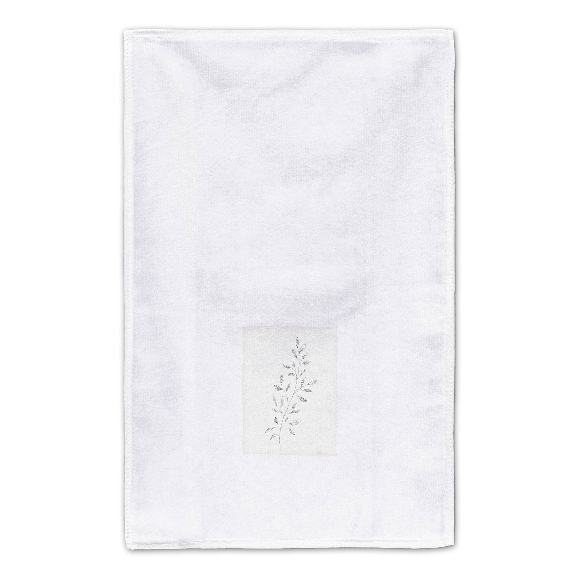 Leaves on Linen Tea Towel Set