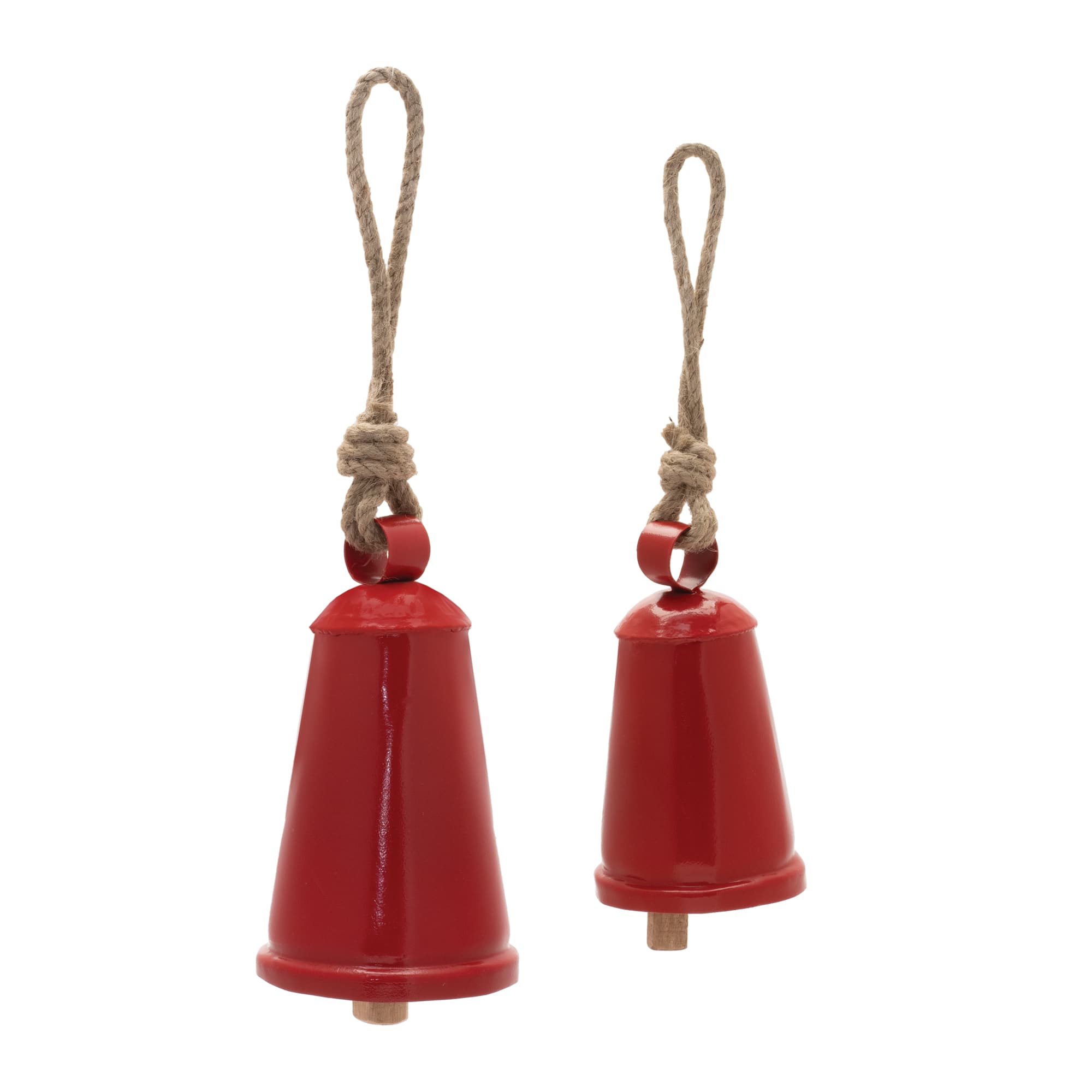 Rustic Metal Bell Ornament Set