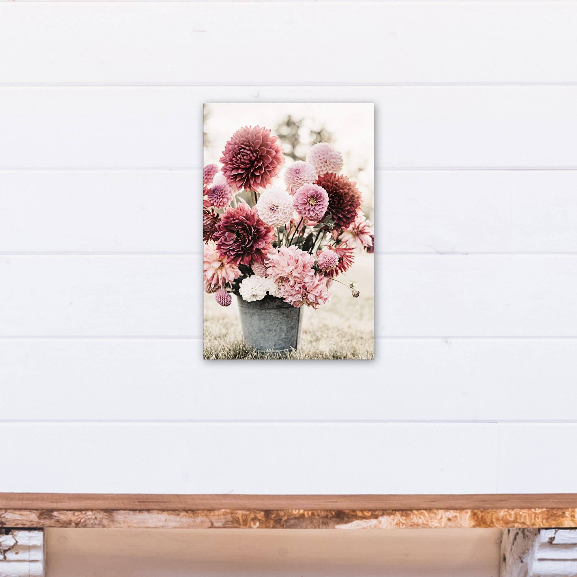 Nostalgic Blush Field Flowers 12" x 18" Canvas Wall Art