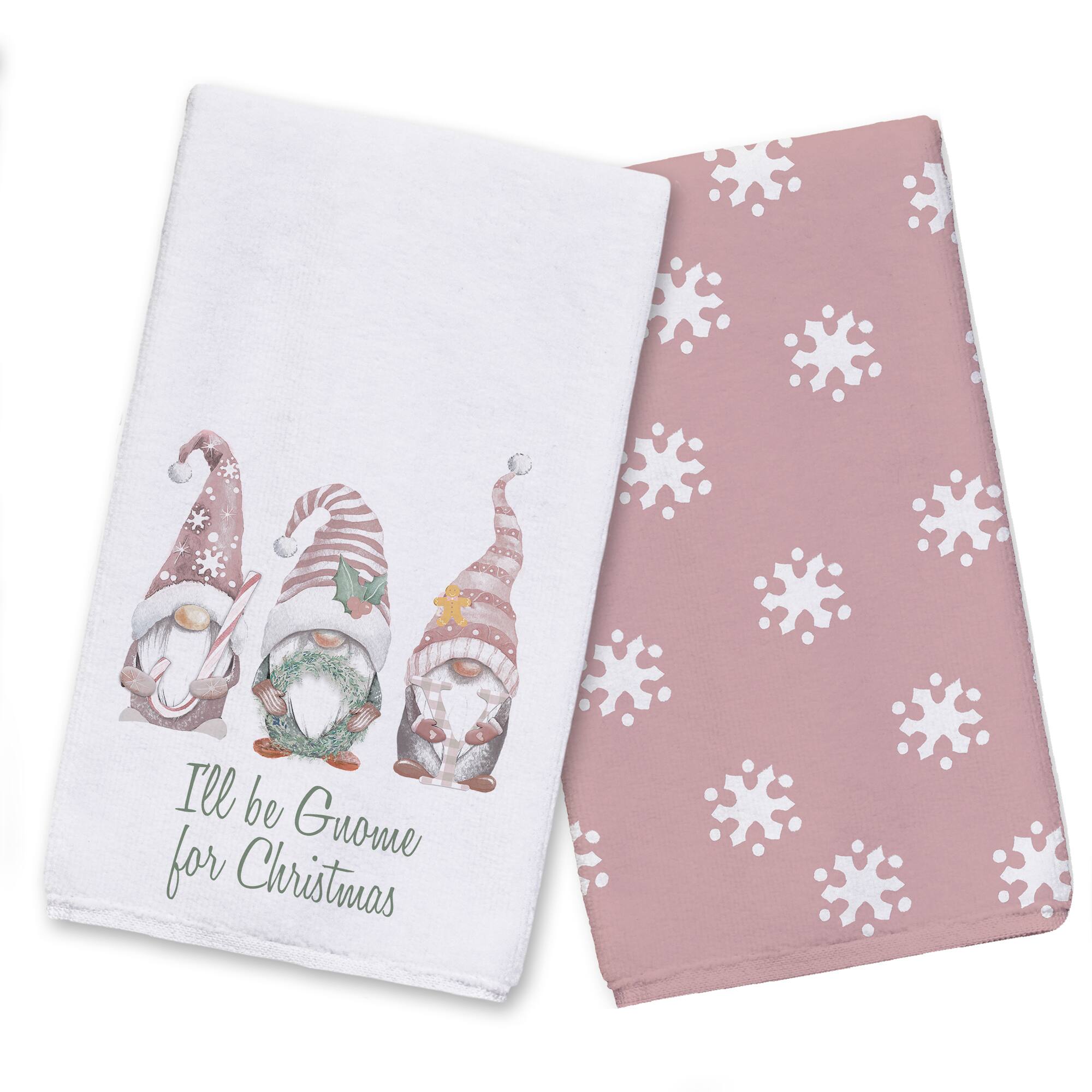 Designs Direct Joy Christmas Gnomes Tea Towels Set