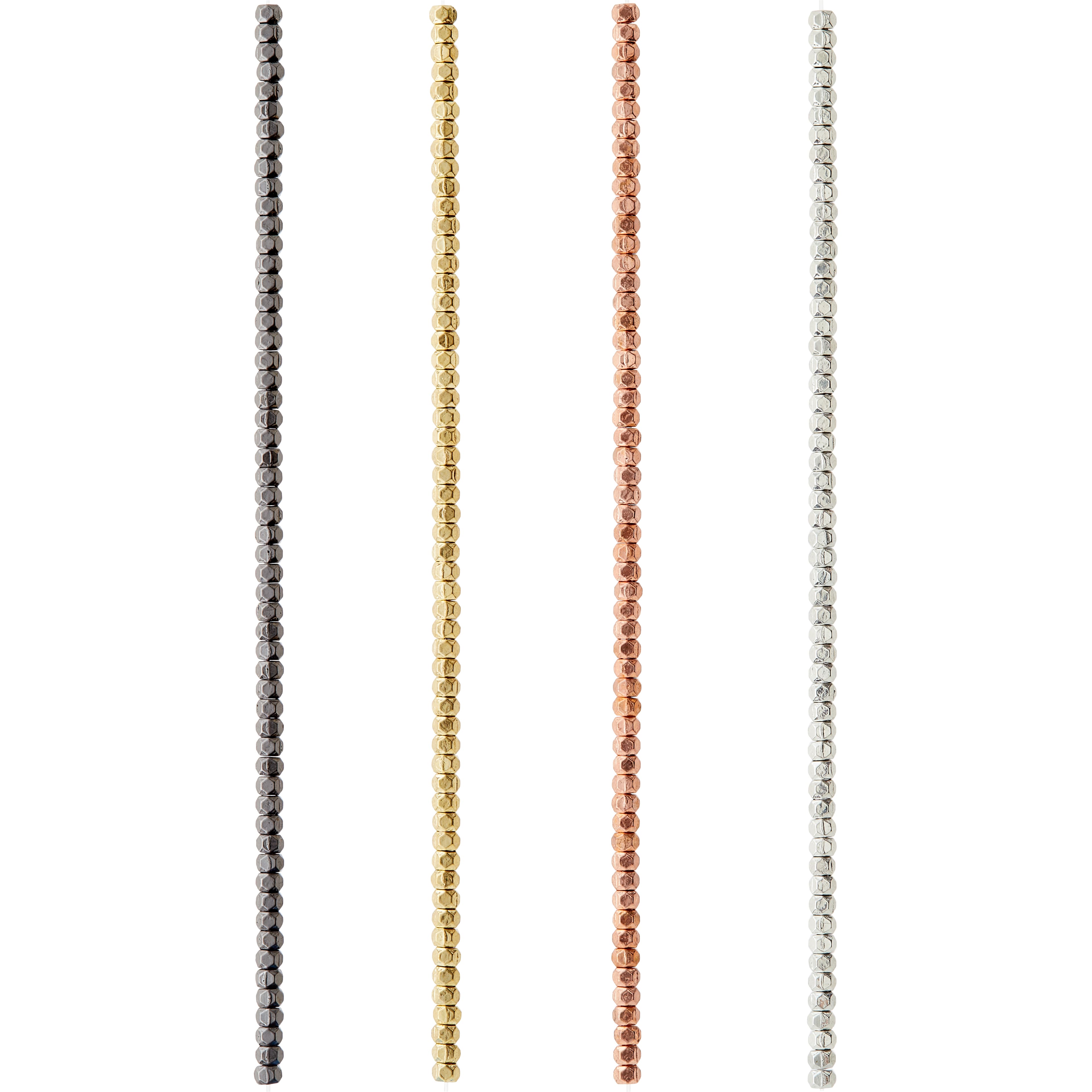 12 Pack: Metal Faceted Rondelle Beads, 3mm by Bead Landing®