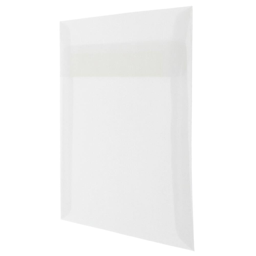 JAM Paper 9.5" x 9.5" Clear Square Translucent Vellum Envelopes, 25ct.