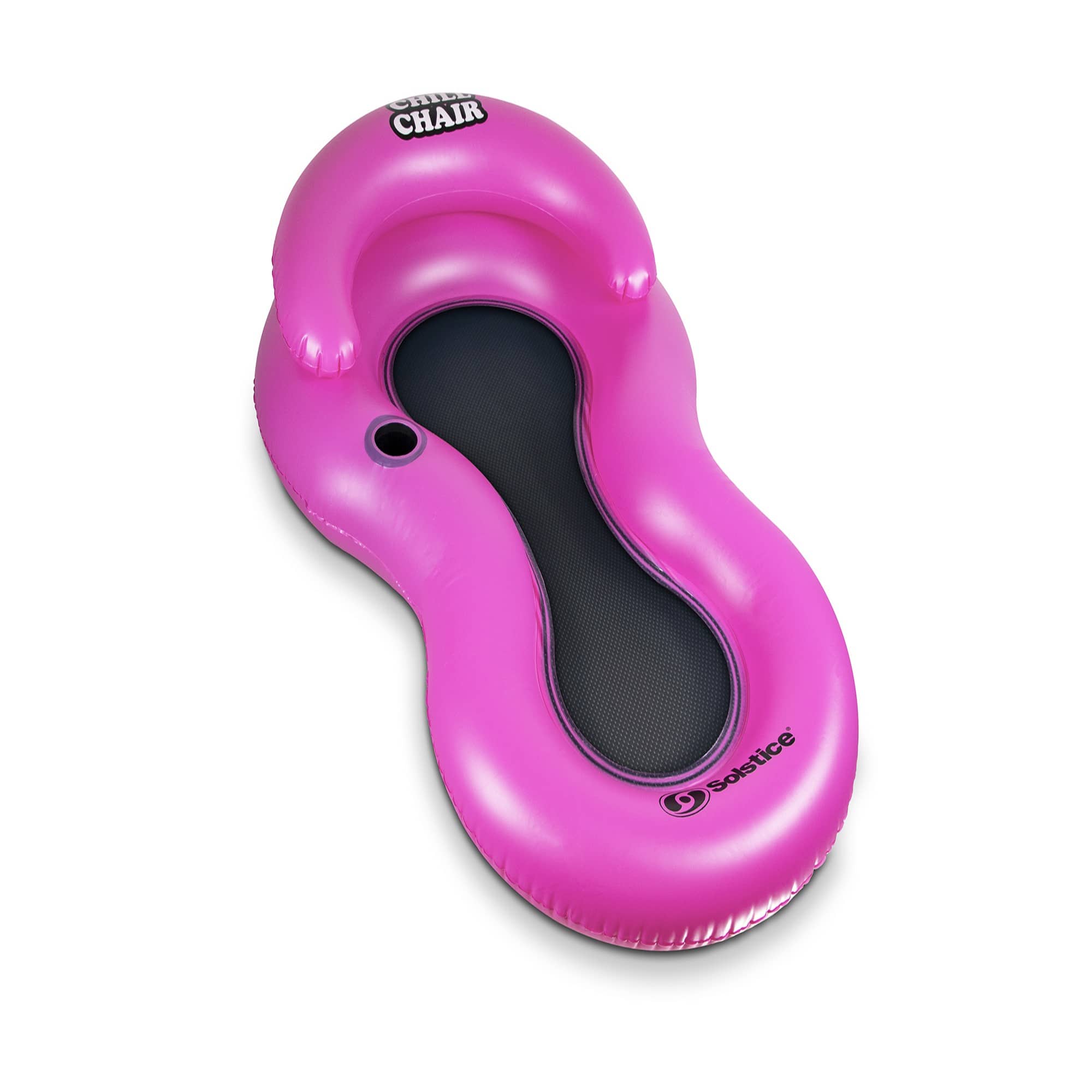 Inflatable Chill Swimming Pool Floating Lounge Chair - 61" - Pink