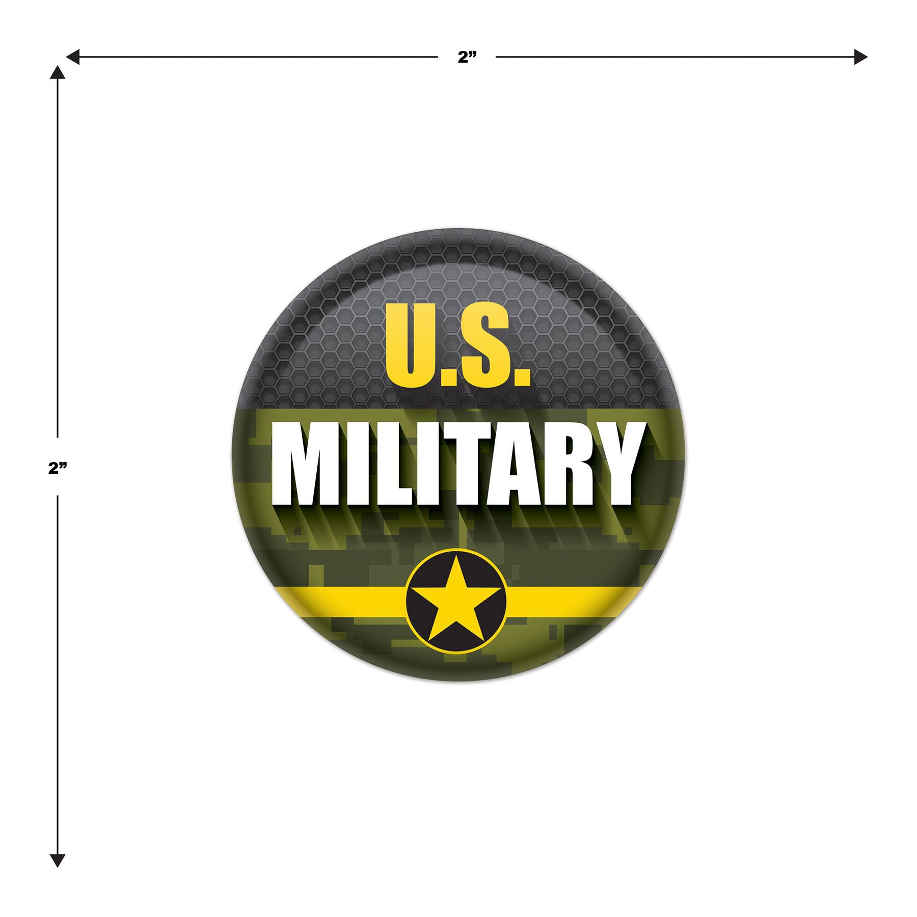 Beistle 2" Camouflage U.S. Military Buttons, 6ct.