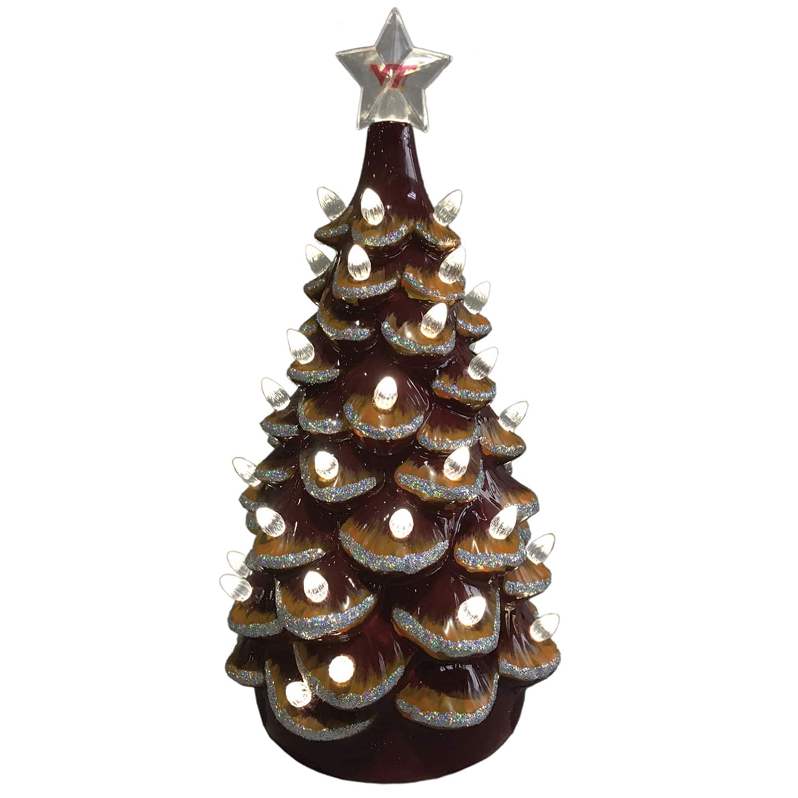 Santa's Workshop 14" NCAA College Team Ceramic LED Christmas Tree By Santasworkshop in Virginia Tech | 7" x 7" x 14" | Michaels®